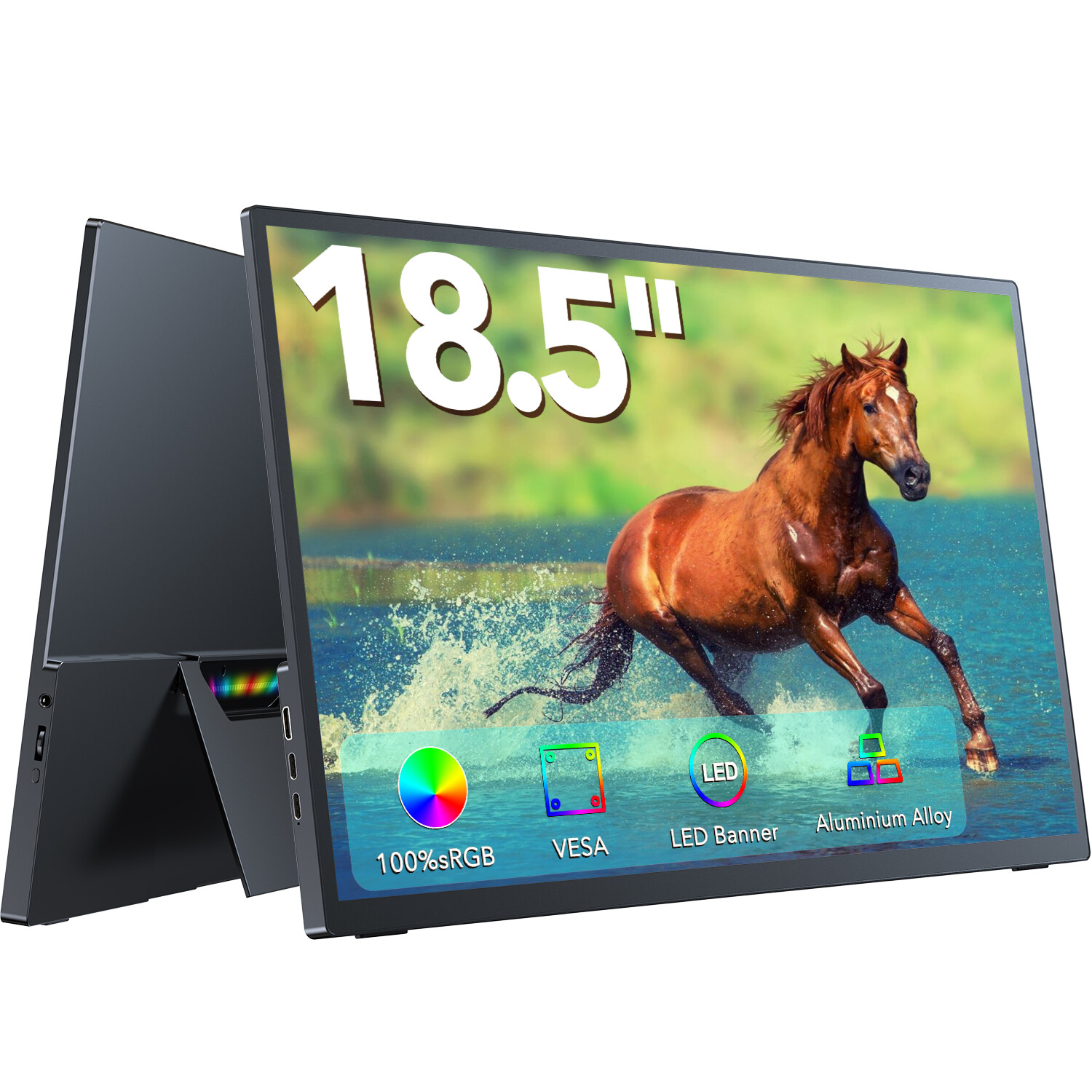 UPERFECT Portable Monitor 18.5″ External Monitor 1920×1080 USB C Monitor Gaming