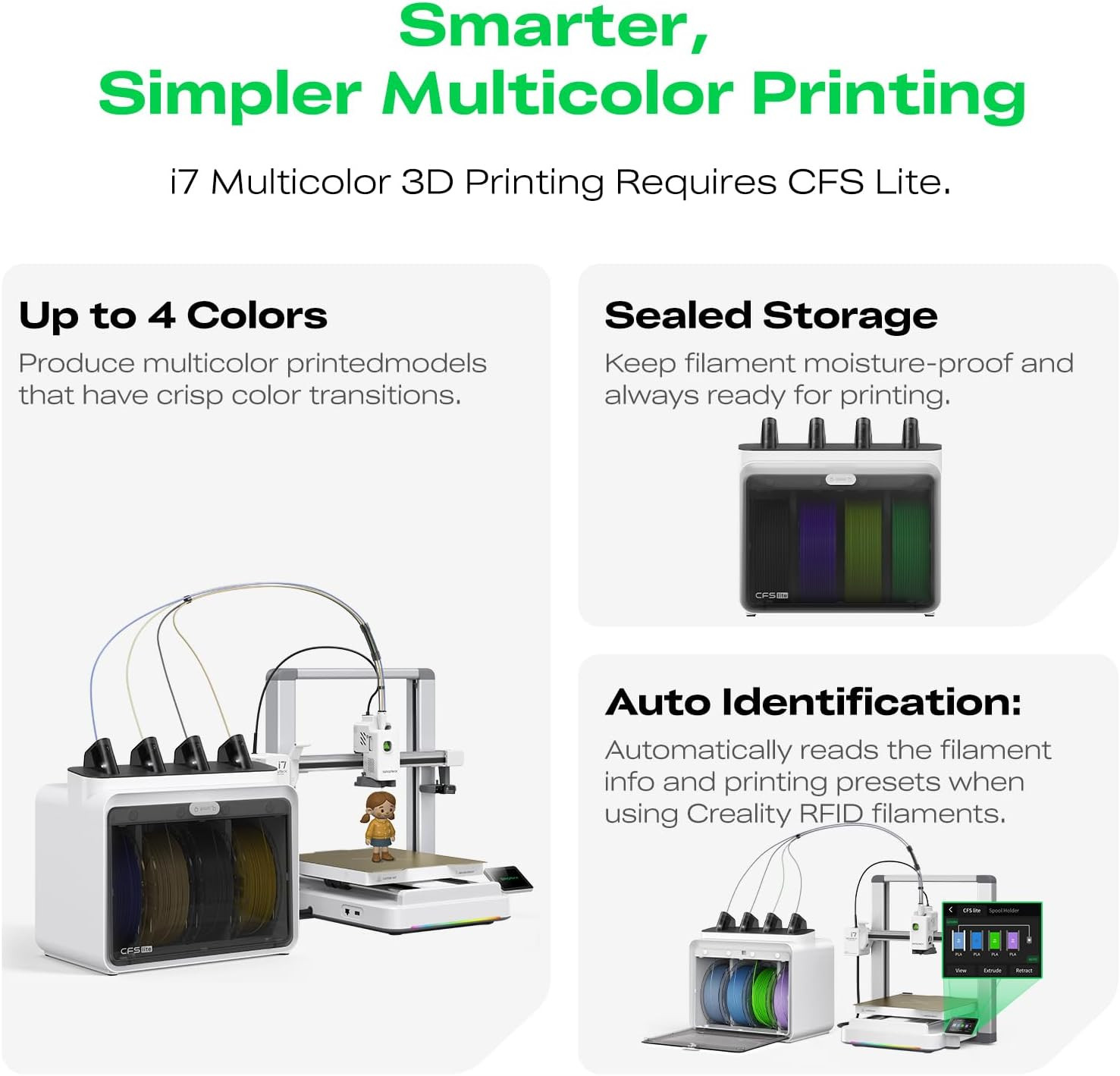 SPARKX I7 3D Printer Multi Color 3D Printing 500Mm/S High Speed 95% Pre-Assemble