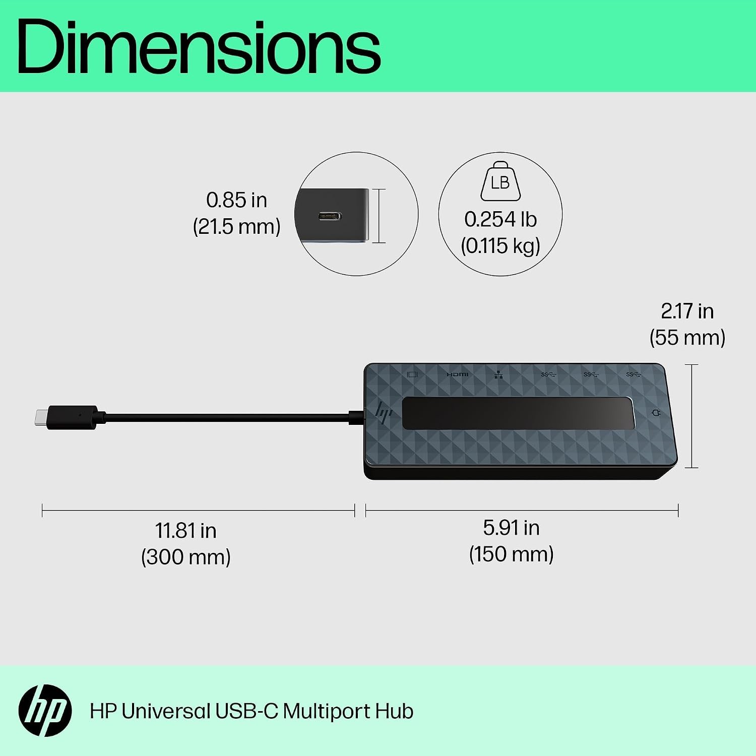 🚨MSRP $119! NEW/SEALED HP Universal USB-C Multiport Hub! DUAL 4K HDMI Display🚨