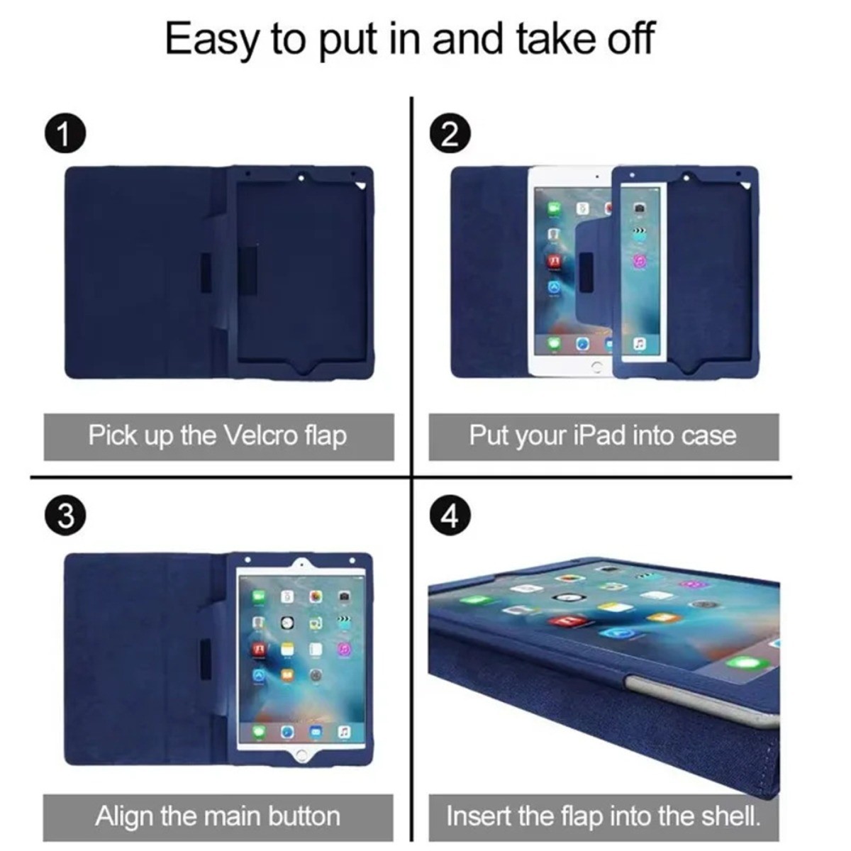 For Apple iPad 2nd/3rd/4th/5th/6th Generation 9.7 Inch Folio Case Cover Stand