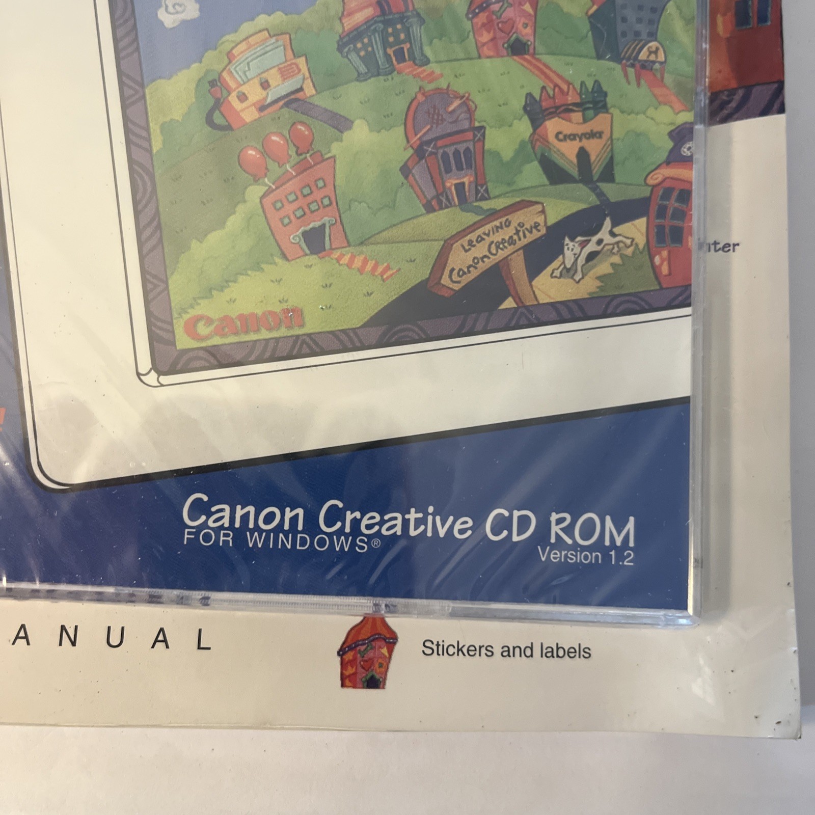 CANON CREATIVE CD ROM – CANON PRINTER STICKERS AND LABELS USER MANUAL & CD ROM