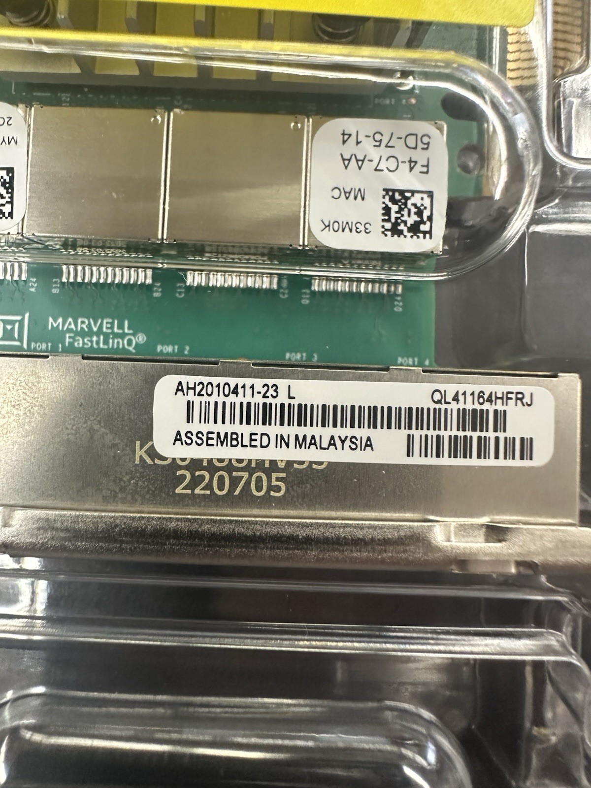 Box Of 20 Marvell QL41164HFRJ Quad Port 10GbE RJ-45 10GBase-T Network Card 33M0K