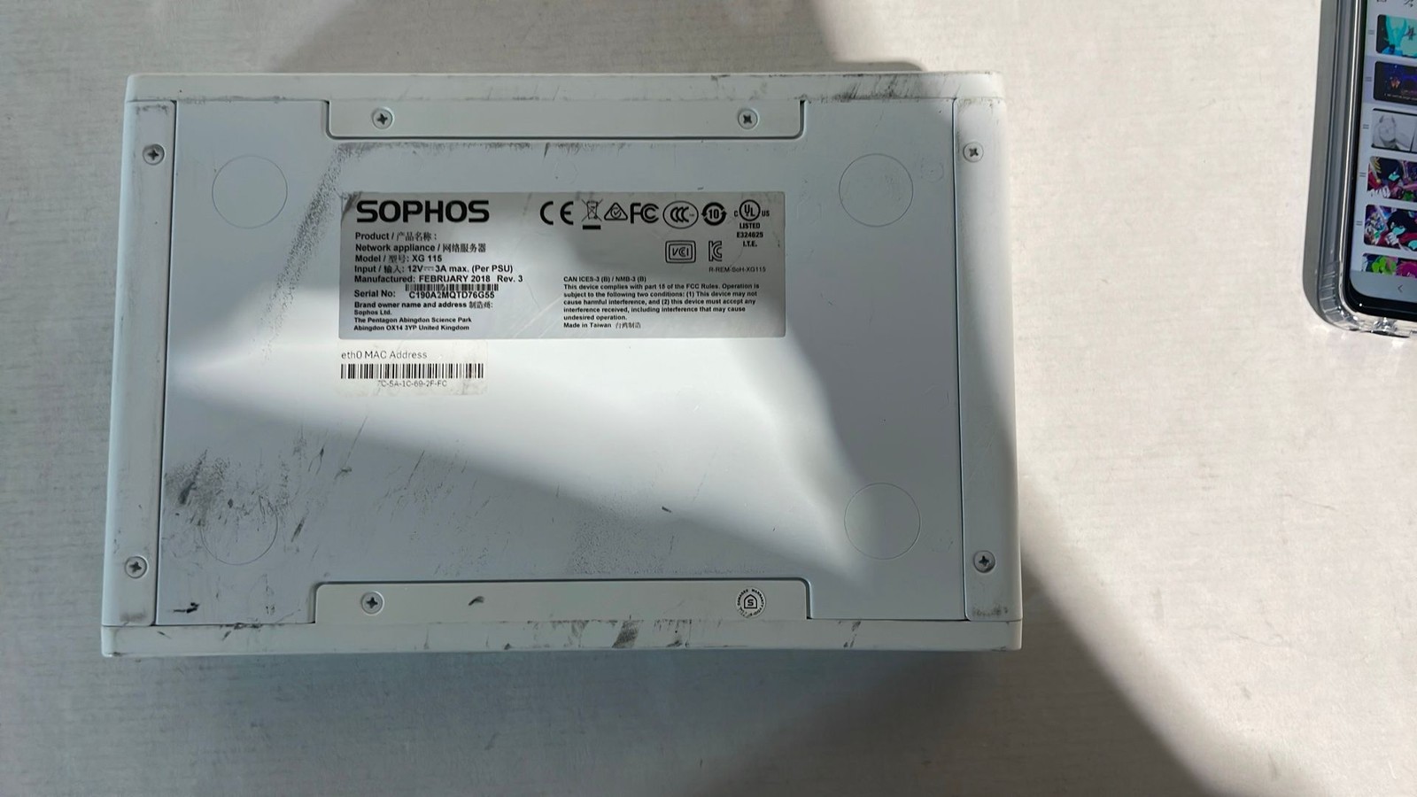 Sophos XG 115 Rev 3 Firewall Security Appliances No Power Adapter Lot Of 2