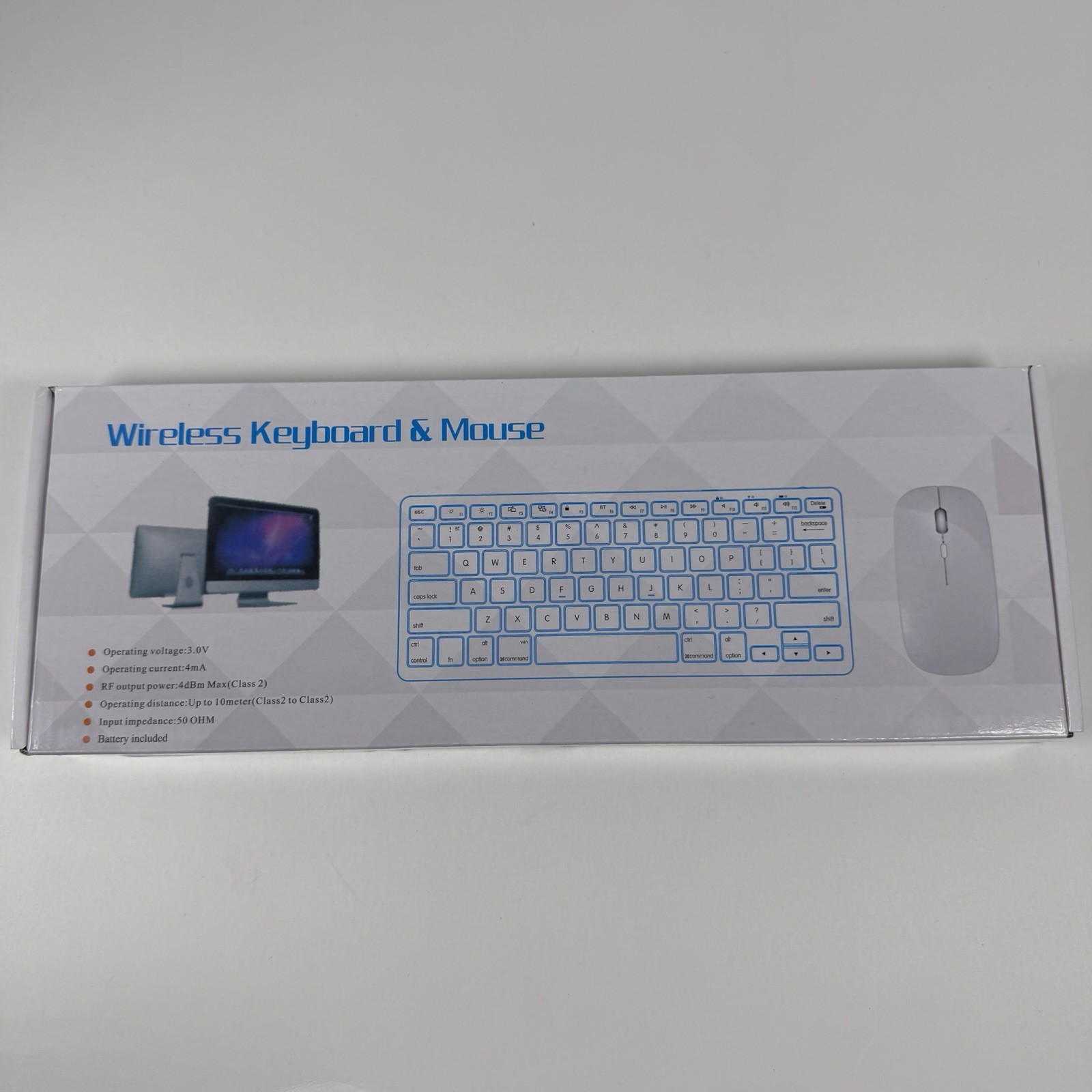 Slim Wireless Keyboard & Mouse Set – AAA Powered, 10m Range, Plug‑and‑Play