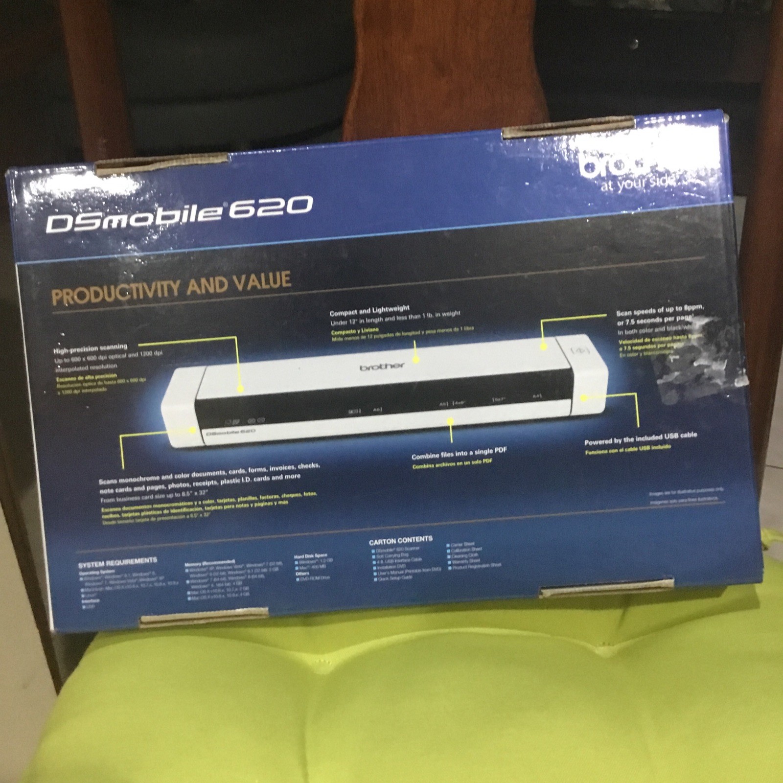 Brother DSmobile 620 Mobile Scanner 600x600dpi USB Portable Used Excellent