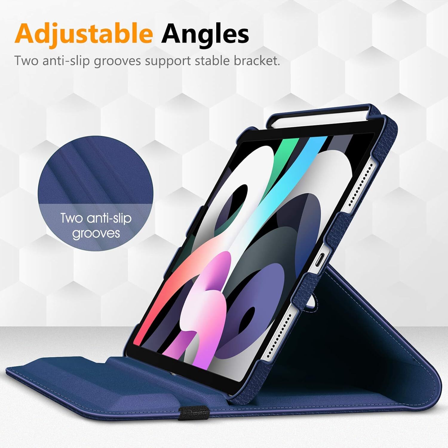 Rotating Case for iPad Air 11-inch M3 (2025) 2024/ iPad Air 5th 4th Stand Cover