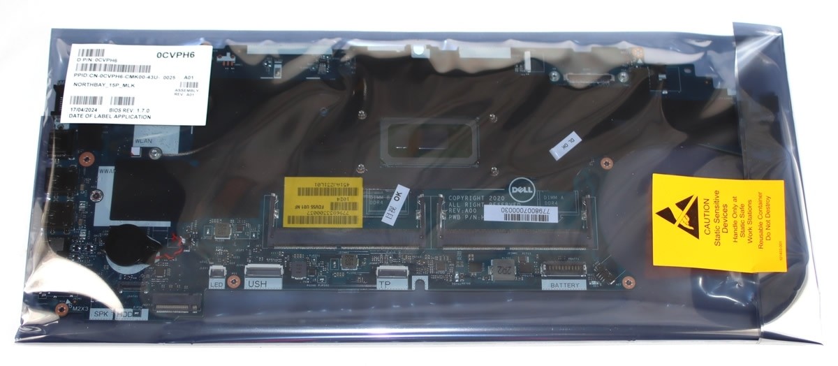 NEW Dell CVPH6 Precision 3550 Core i5-10310U Motherboard