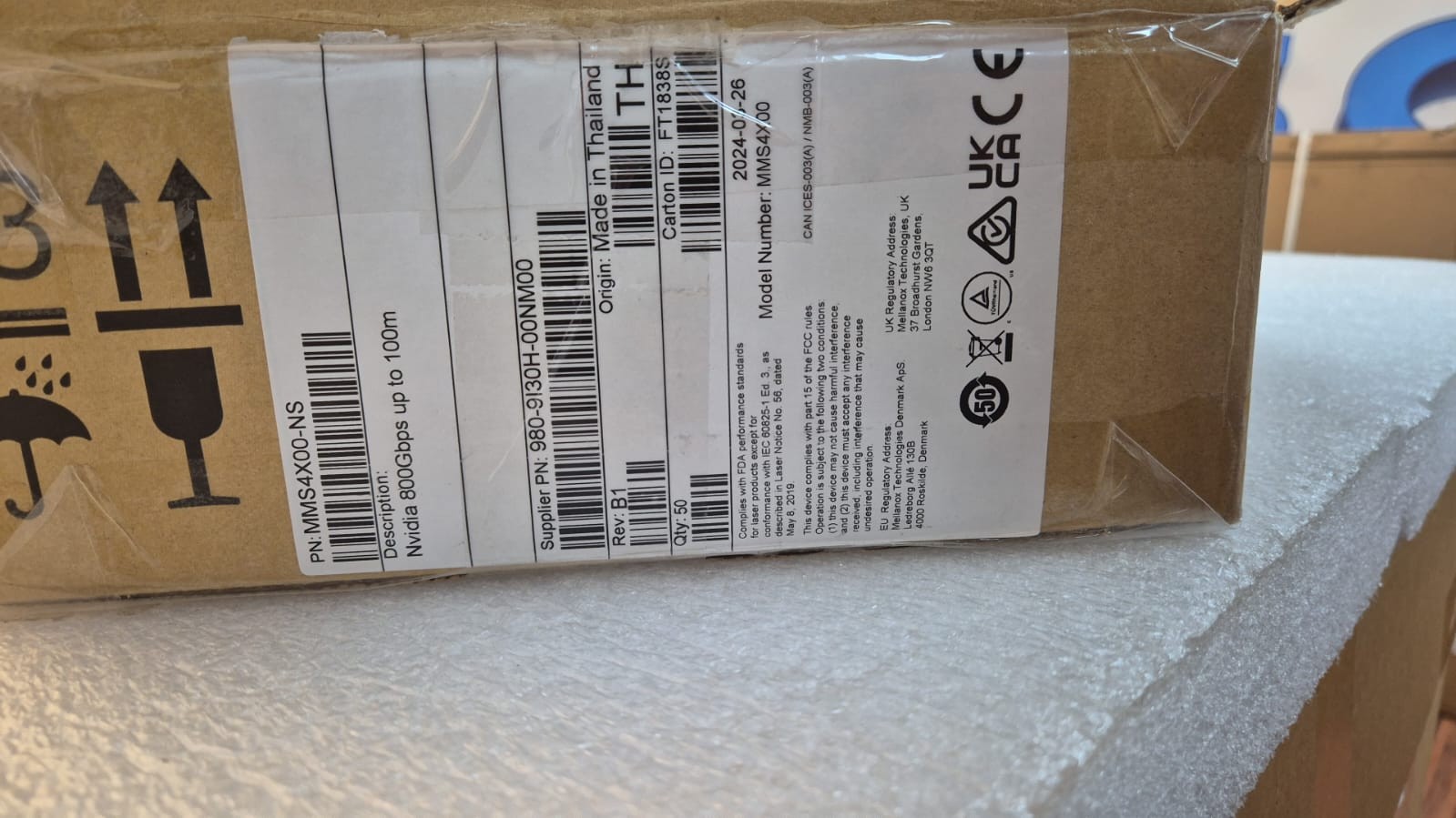 NVIDIA MMS4X00-NS 800Gbps Twin-port OSFP 2x400Gb/s Single Mode 2xDR4 100m