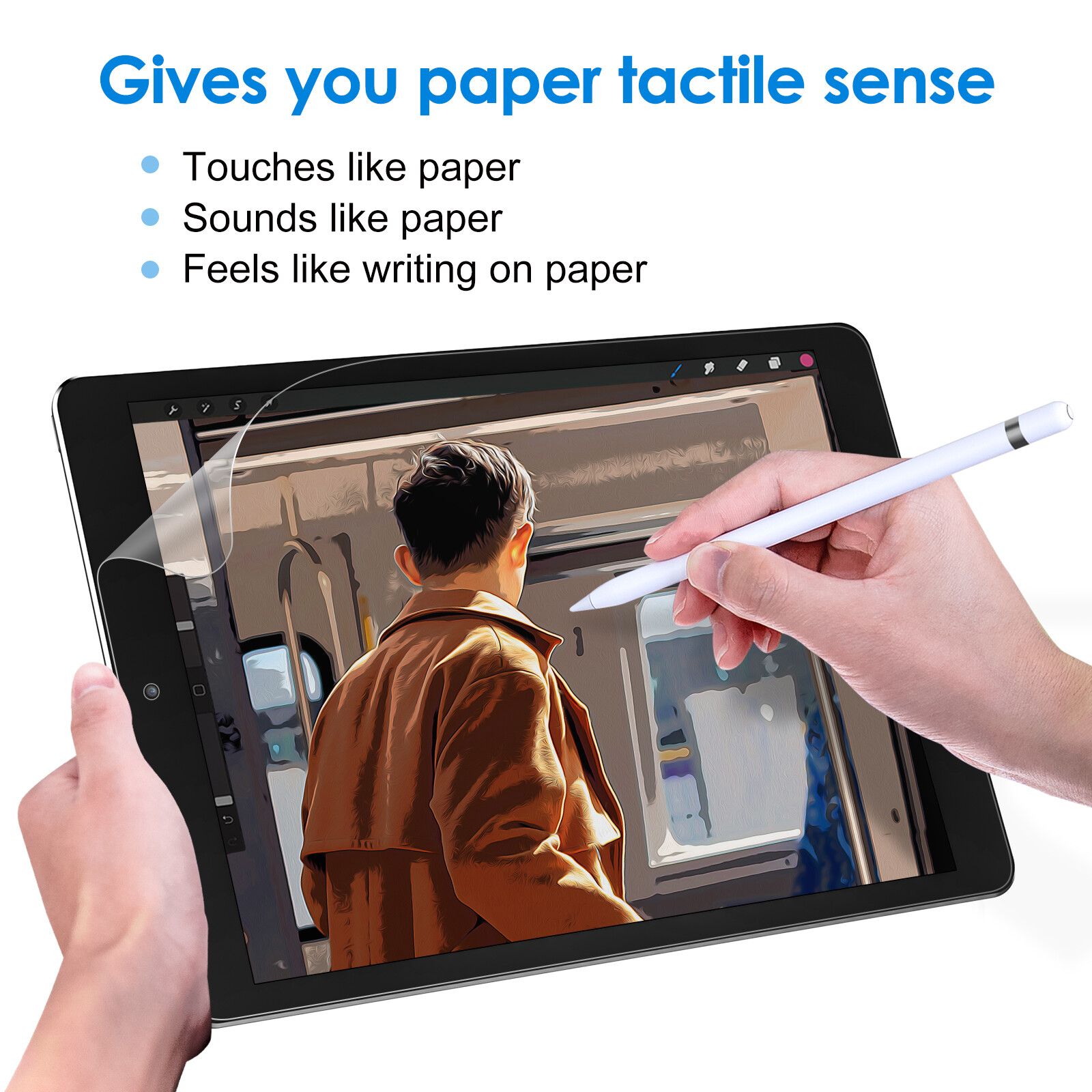 PET Paper Screen Protector for iPad 9/8/7 10.2-Inch (2021/2020/2019 Model)