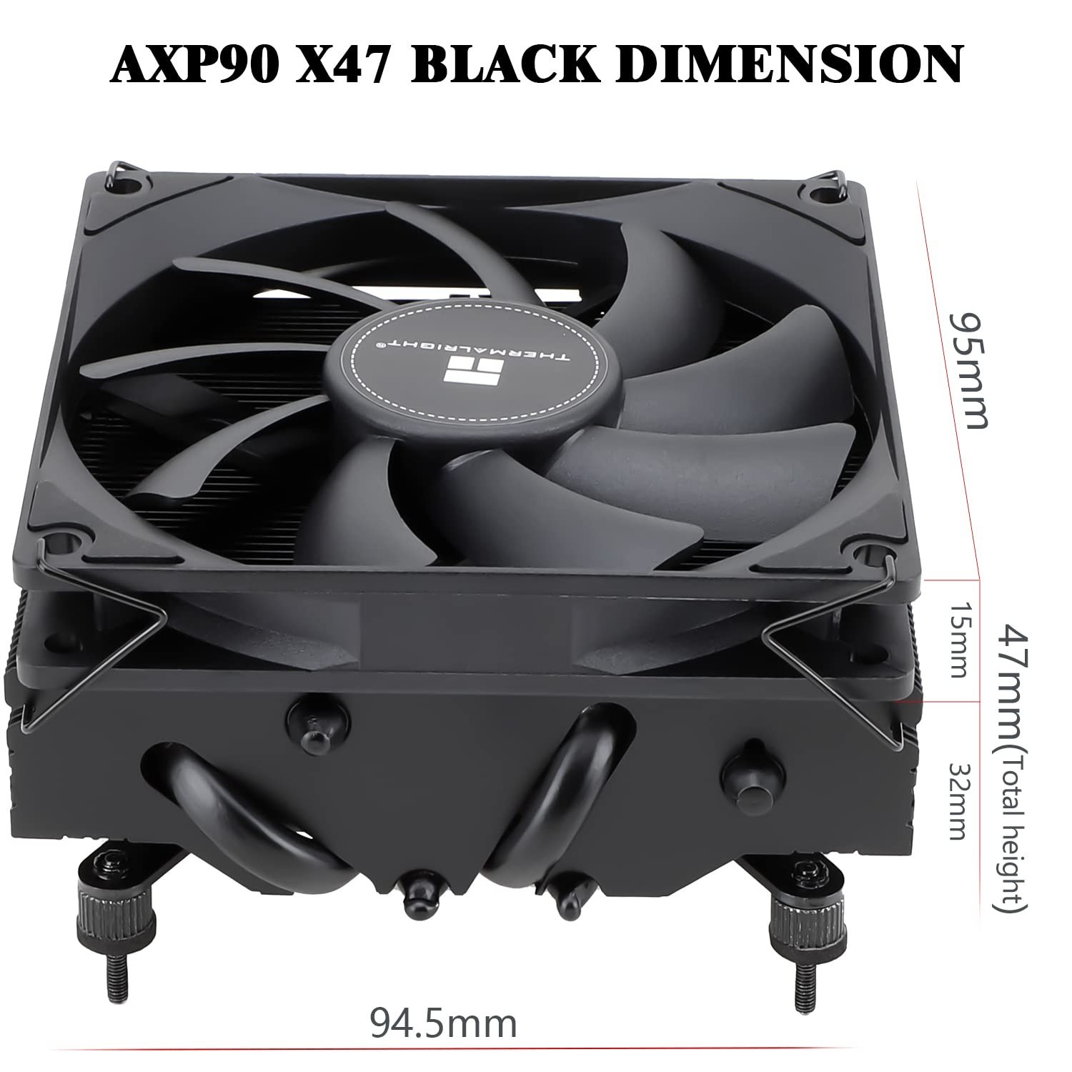 Efficient Low Profile Copper CPU Cooler with 4 Heatpipes – 22.4 dB Noise Level
