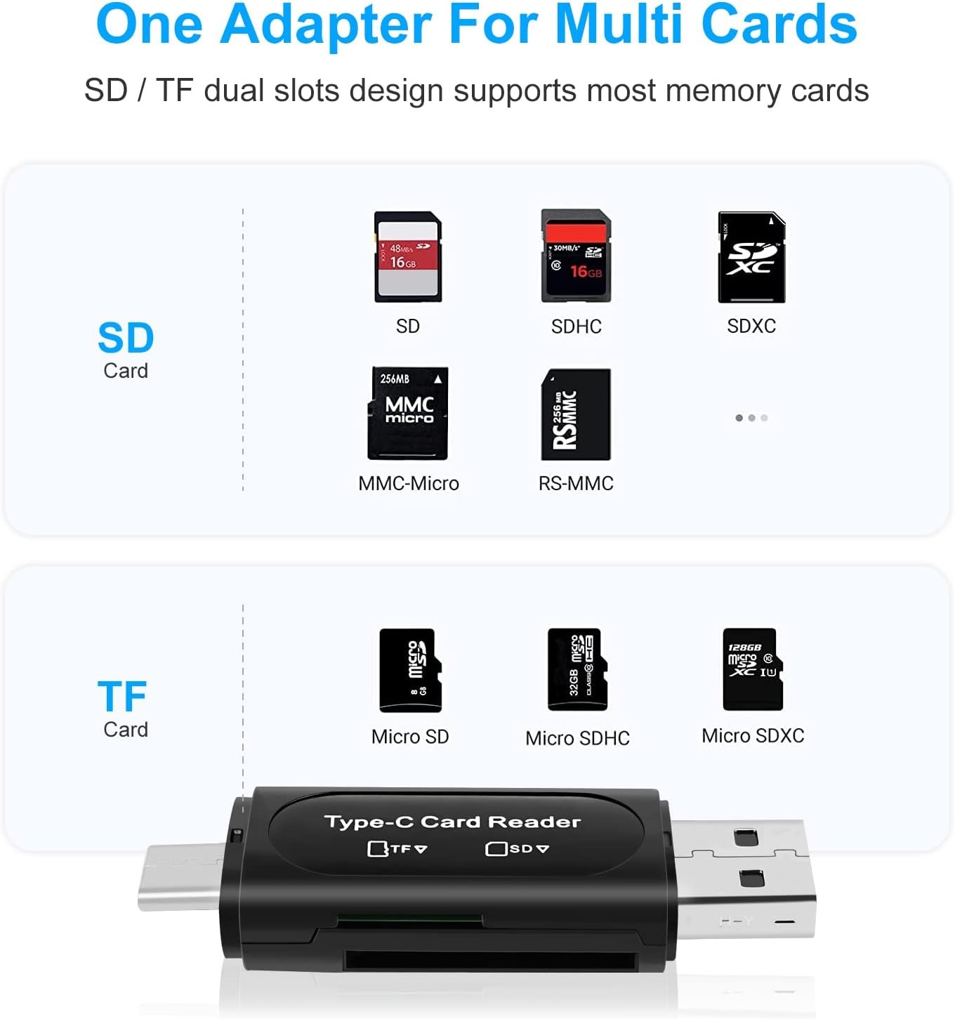 Card Reader USB 3.0 To SD Micro TF Memory Card Adapter PC Laptop Accessories Lot