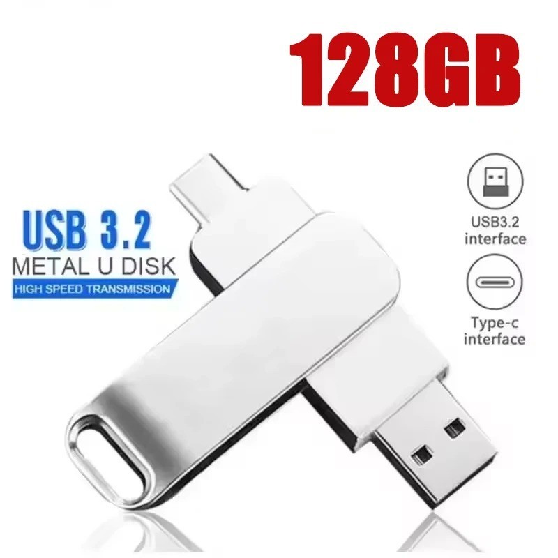 64GB 512GB Type C Flash Drive 2 in 1 OTG USB 3.2+USB C Memory Stick Thumb Drive