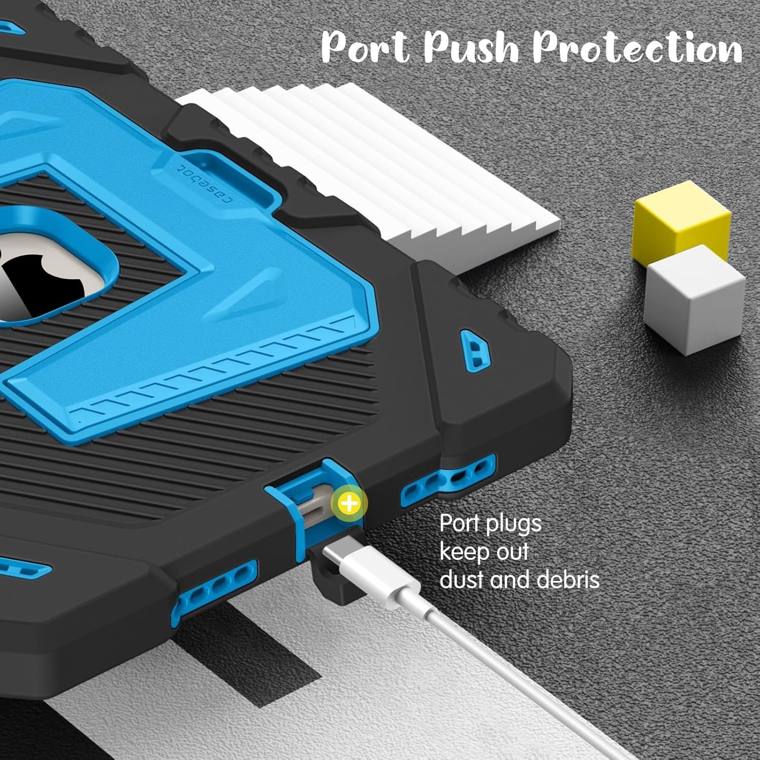 Case for iPad mini 7 (A17 Pro) Fully-Body Rugged Heavy Duty Shockproof Cover
