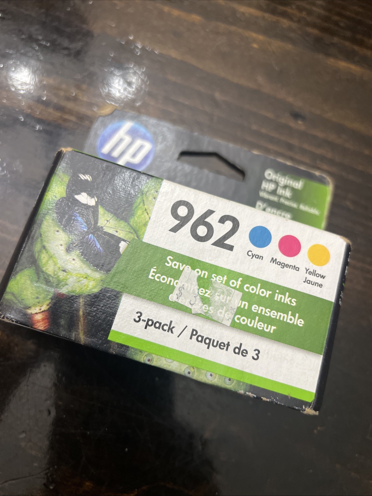 HP 962 Cyan, Magenta, Yellow Ink Cartridges 3YP00AN Exp 1-2023 Authentic Color