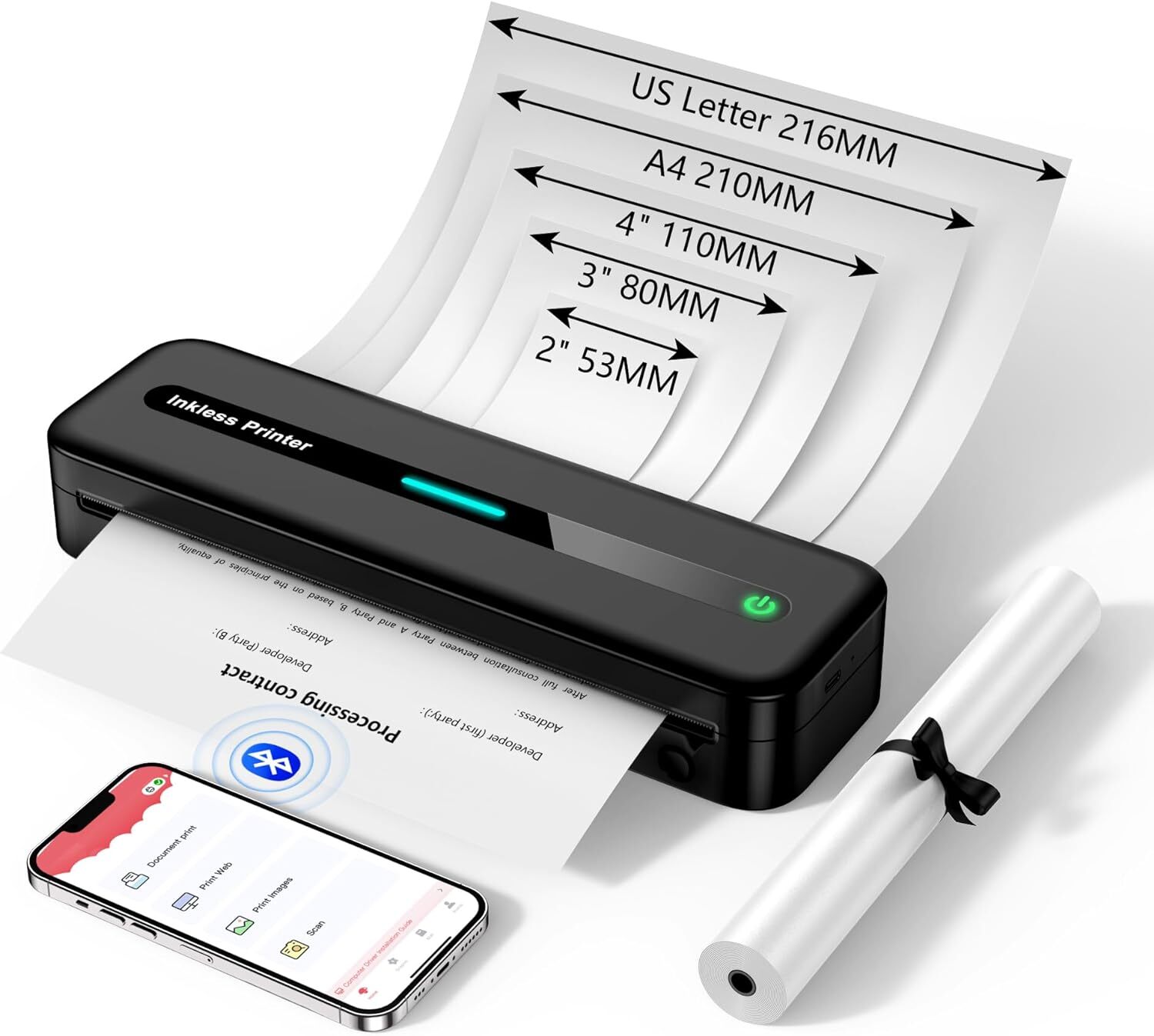 Phomemo Printer M832 Inkless Bluetooth Thermal Printer Support A4 & US Letter