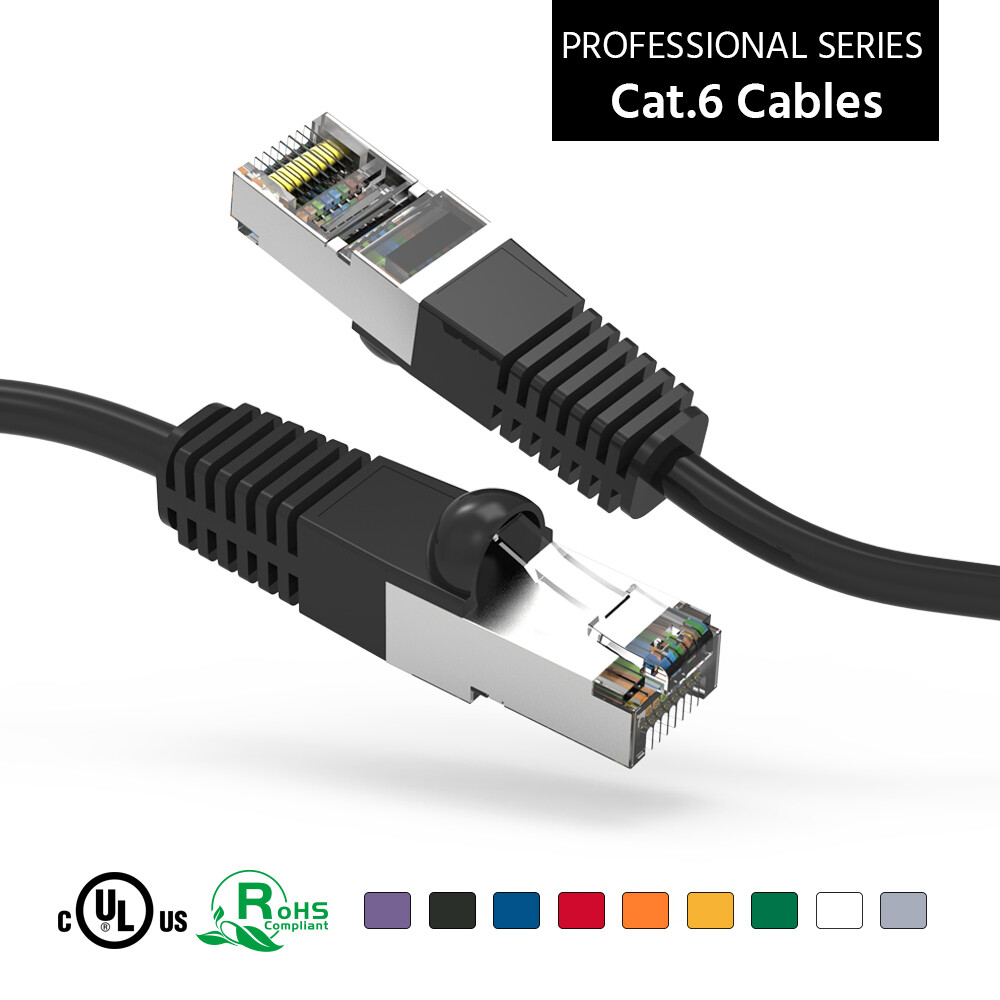 CAT6 SSTP Network Giga Lan Patch Ethernet Double Shielded 30FT TO 150’FT Cable
