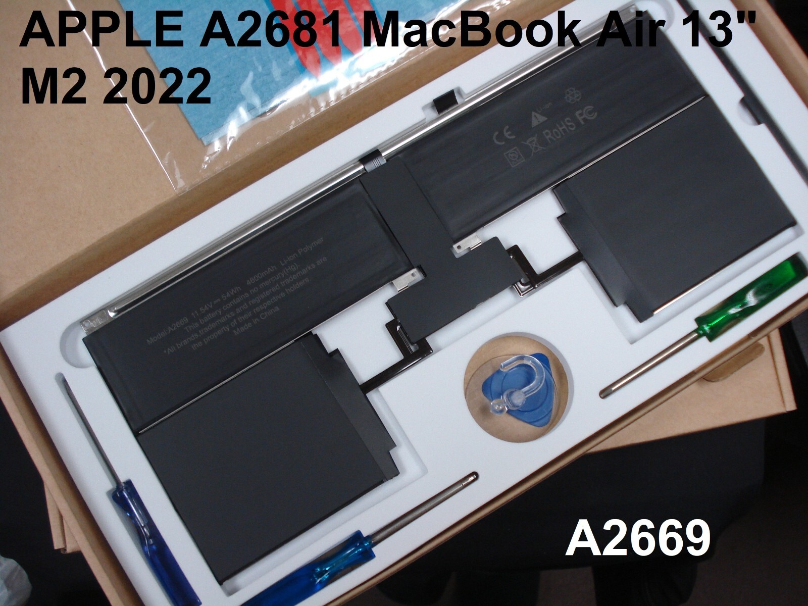 New 54Wh A2669 Battery For Apple A2681 MacBook Air 13″ M2 2022 661-26150