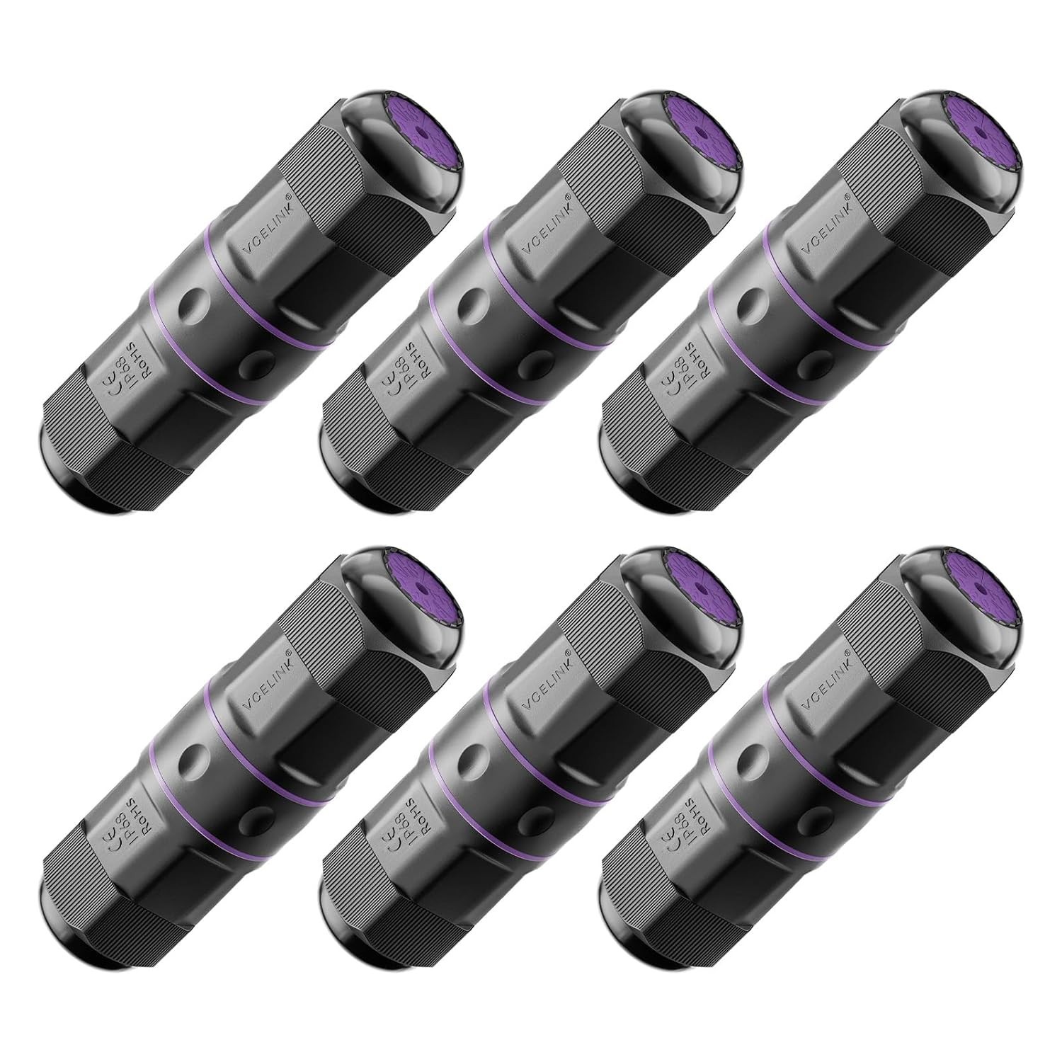 Waterproof RJ45 Coupler IP67 CAT6/CAT5E/CAT5 Female- Female Coupler/ 6PACK