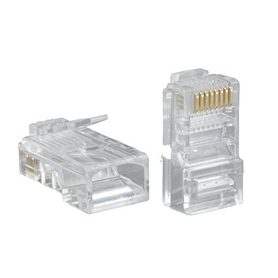 100pcs CAT6 Shielded RJ45 Pass Through Modular Plug Cable Connector End 8P8C