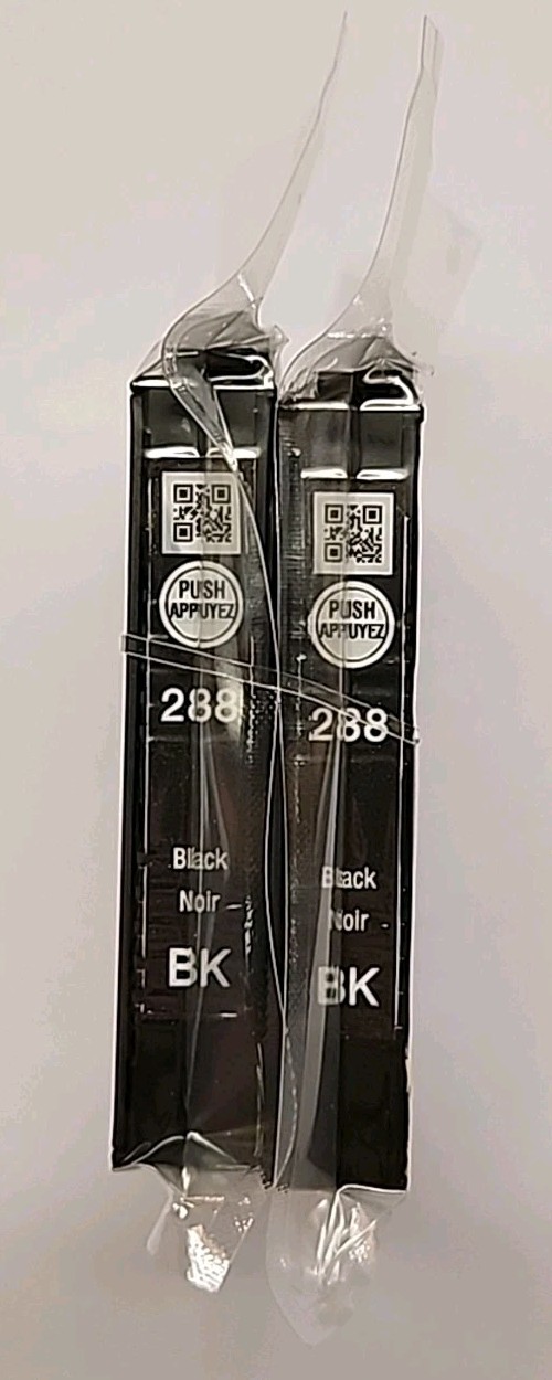 Genuine Epson 288 Black Ink Cartridges | Pack Of 2 | EXP 2/2026 | New Sealed