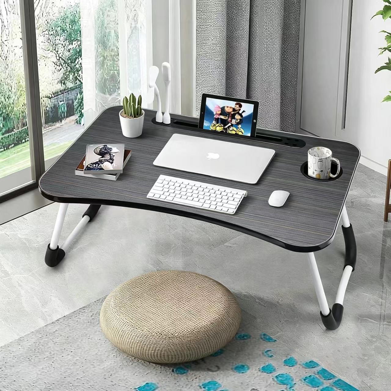 Laptop Bed Desk Foldable Portable Laptop Table Breakfast Tray Stand Stable