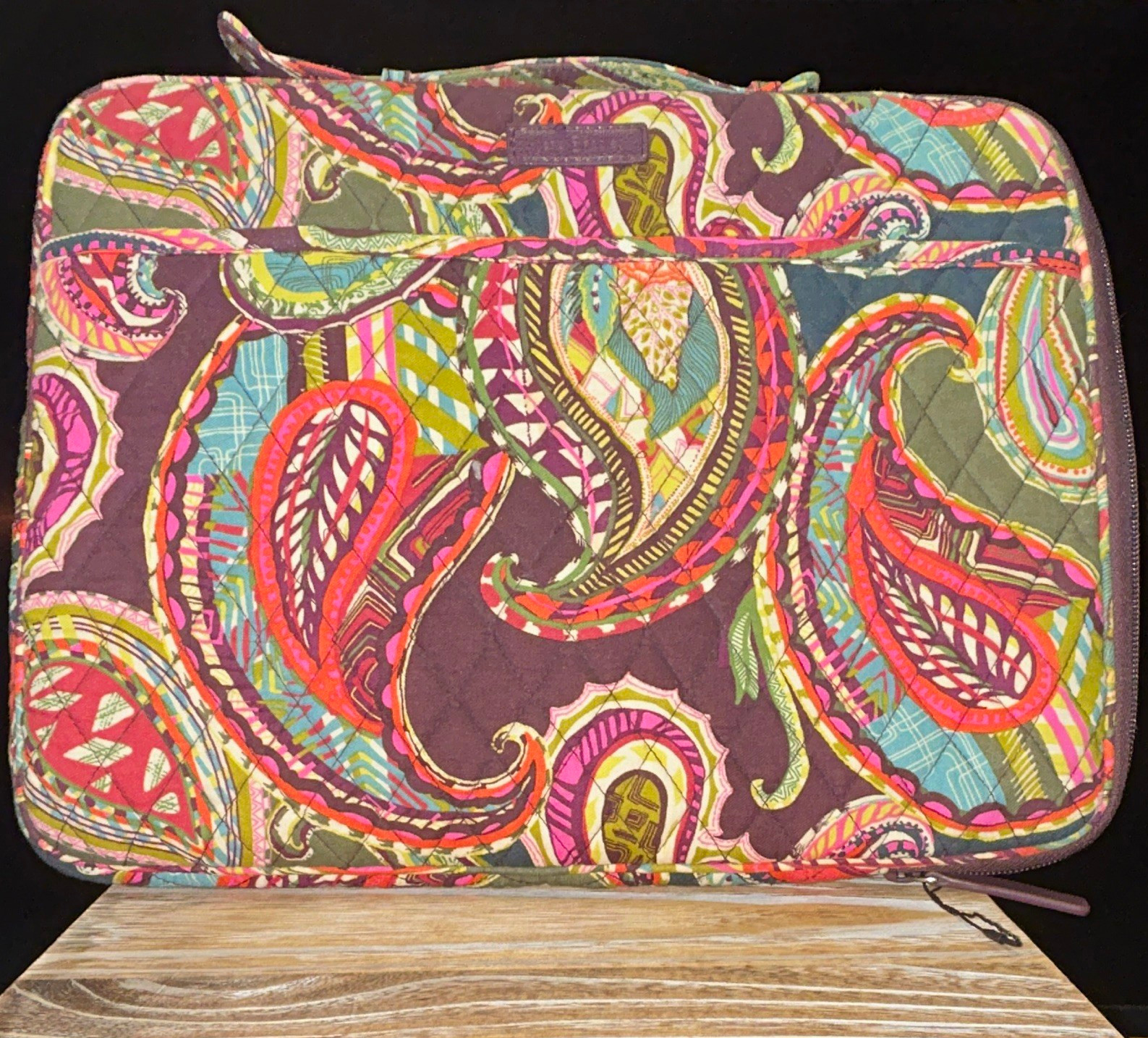 Vera Bradley Quilted Zip Tablet Computer Sleeve/Pouch Case NWOT Multicolor 15×11