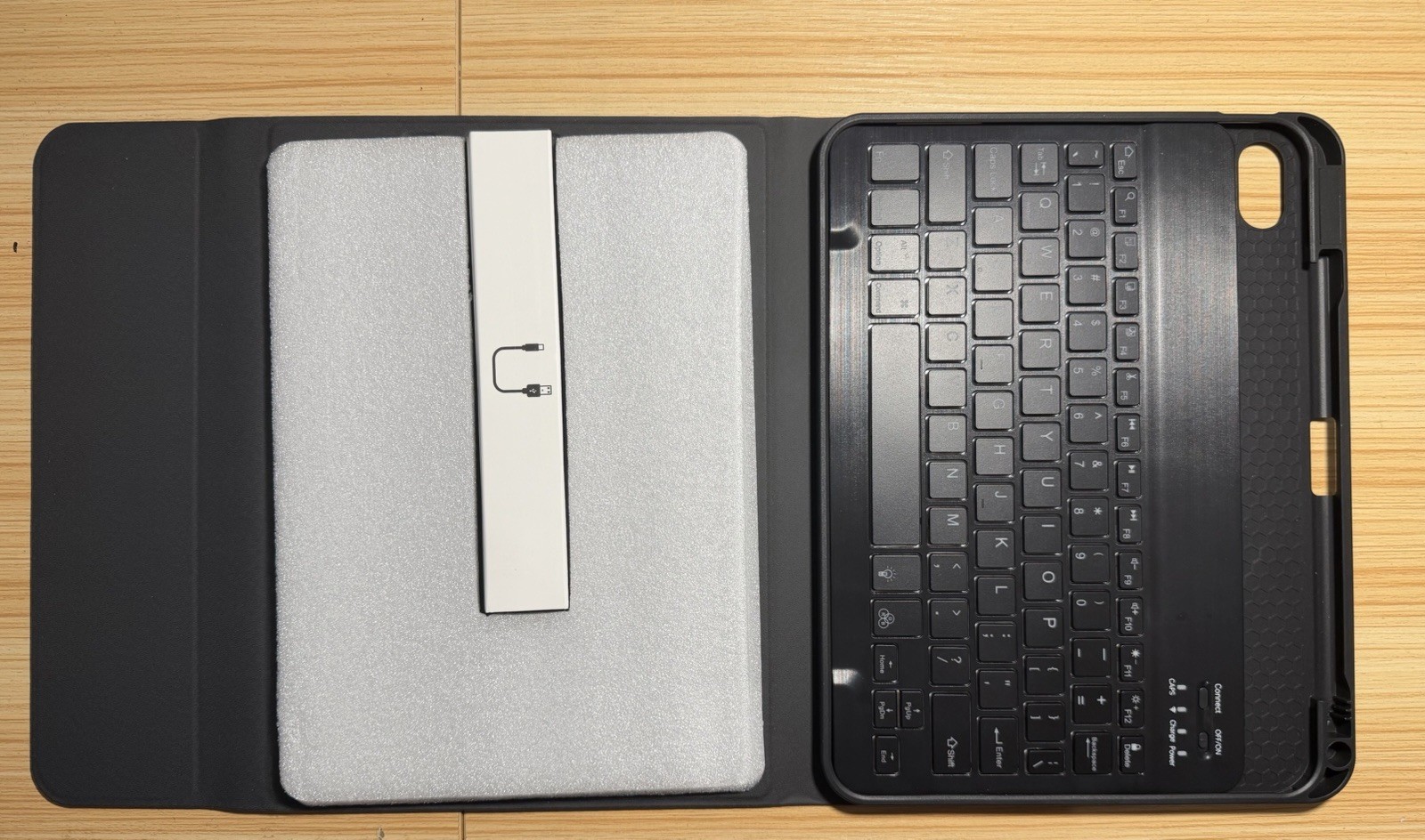 Black Synthetic Leather Keyboard Folio Case FOR IPAD 10TH GEN 10.9 INCH ✅✅