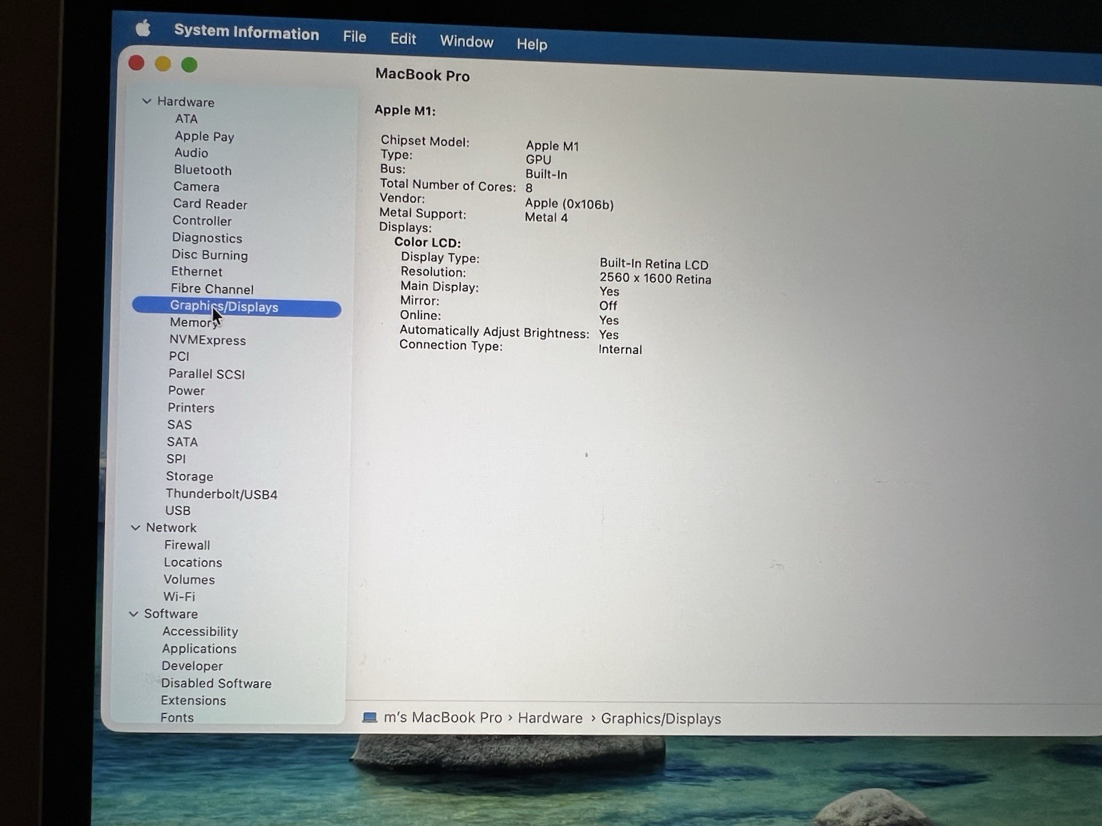 Apple MacBook Pro 13.3 Inch Retina 3.2GHz M1 16GB RAM 512GB SSD A2338 Silver