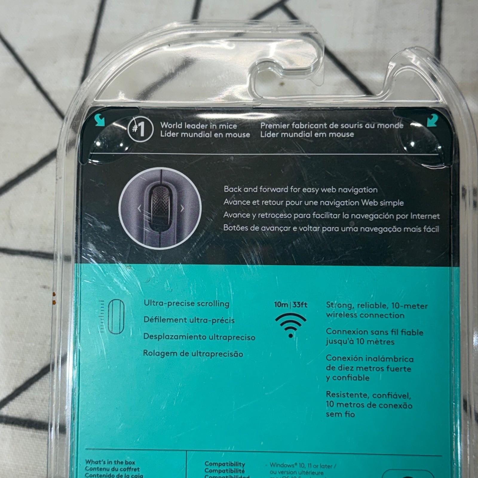 Logitech Compact Wireless Mouse One Size Blue M317 910-005754 New