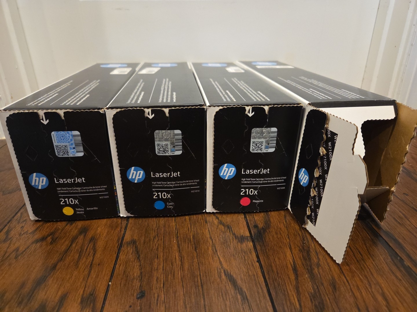 HP 210X Yellow, Cyan, Magenta, Black W2100X, W2101X,W2103X,W2102X Set of 4 Read*
