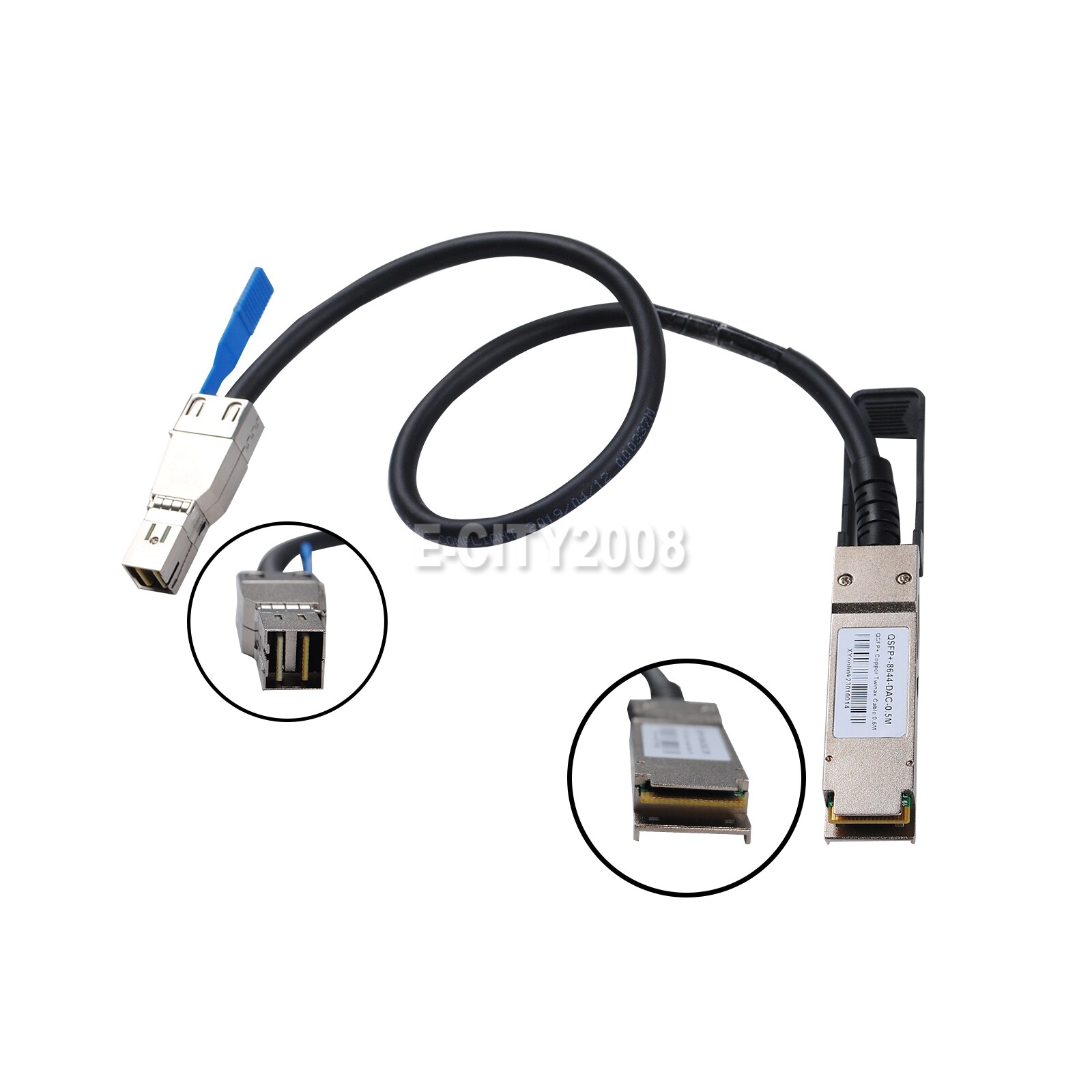 External SAS Cable QSFP SFF-8436 to SFF-8644 Hybrid HD Mini SAS Cable 0.5-2m