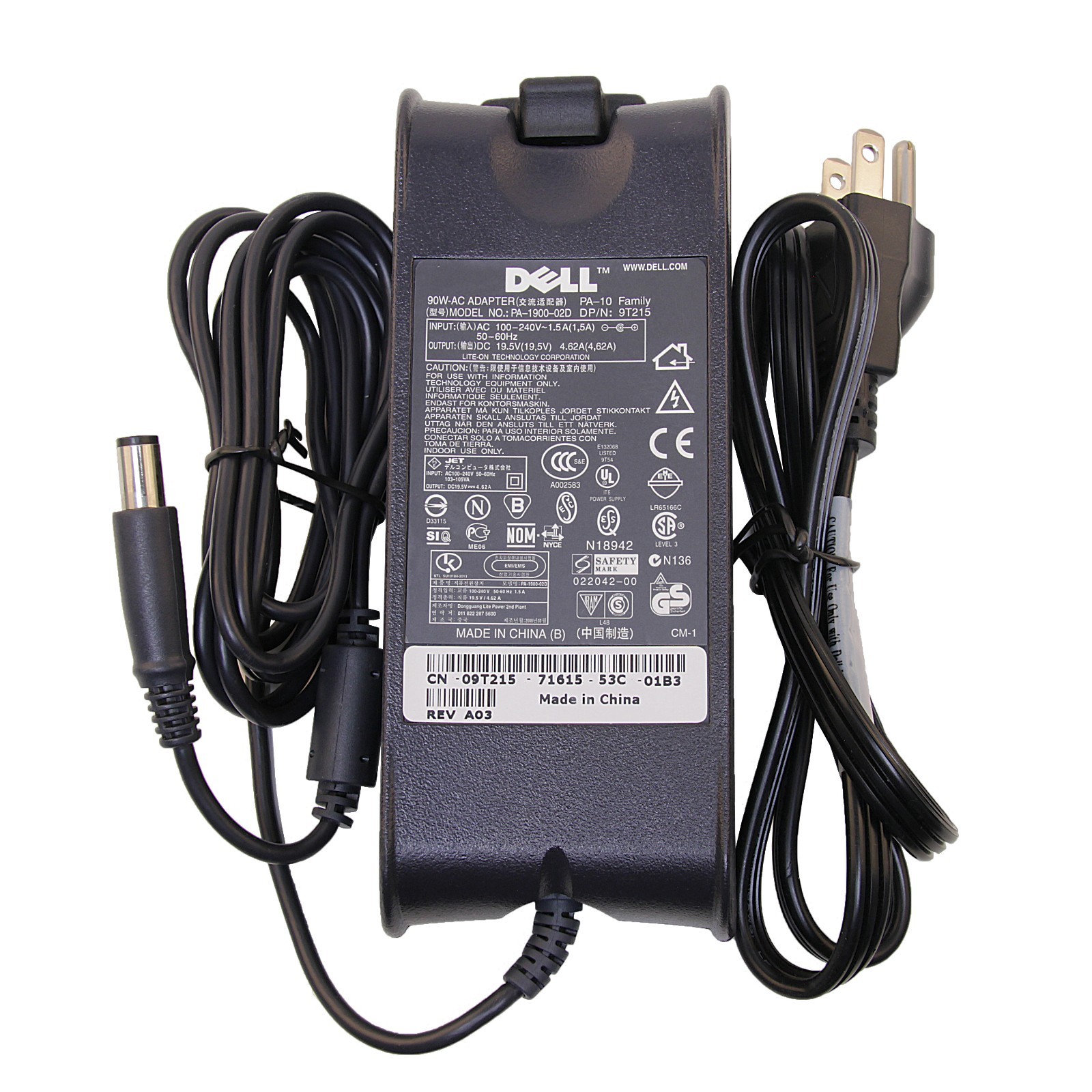Dell Inspiron 13 65W 90W Laptop Charger AC Power Adapter Original OEM 19.5V