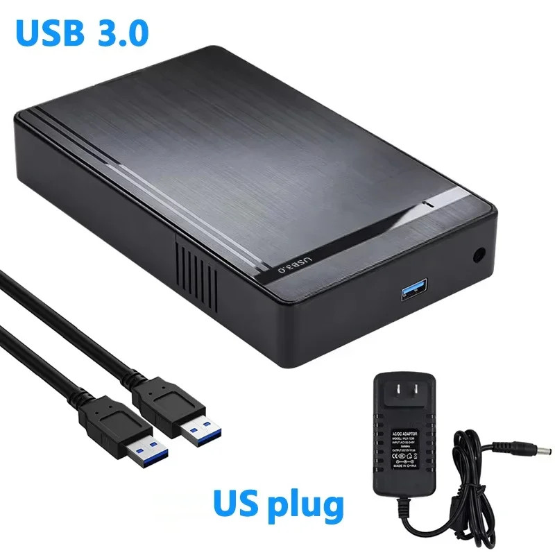 3.5” HDD Case SATA to USB 3.0 Adapter External Hard Drive Enclosure for 2.5″ 3.