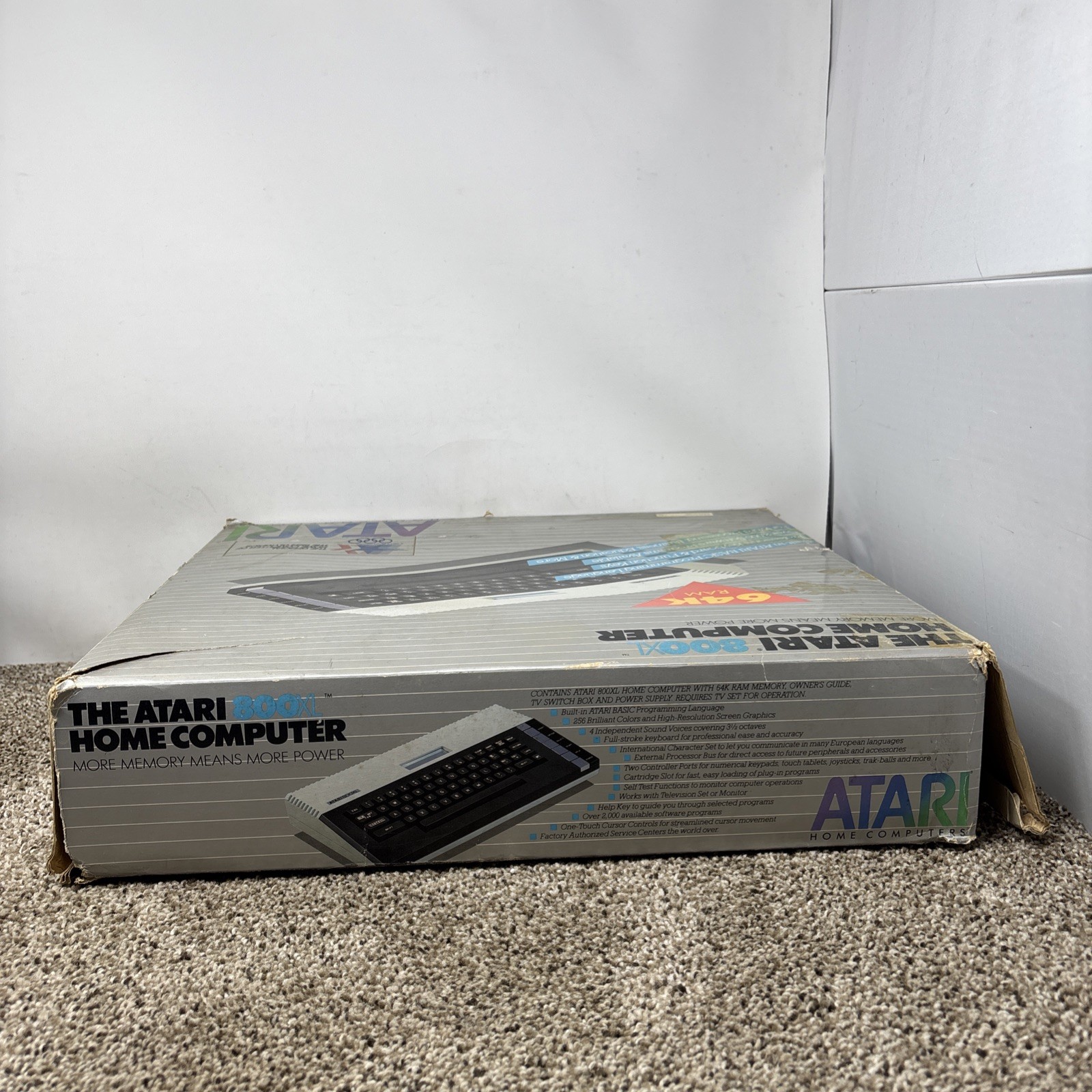 Vintage ATARI 800 XL 8-Bit Computer w/ Power Supply In Box Tested & Works