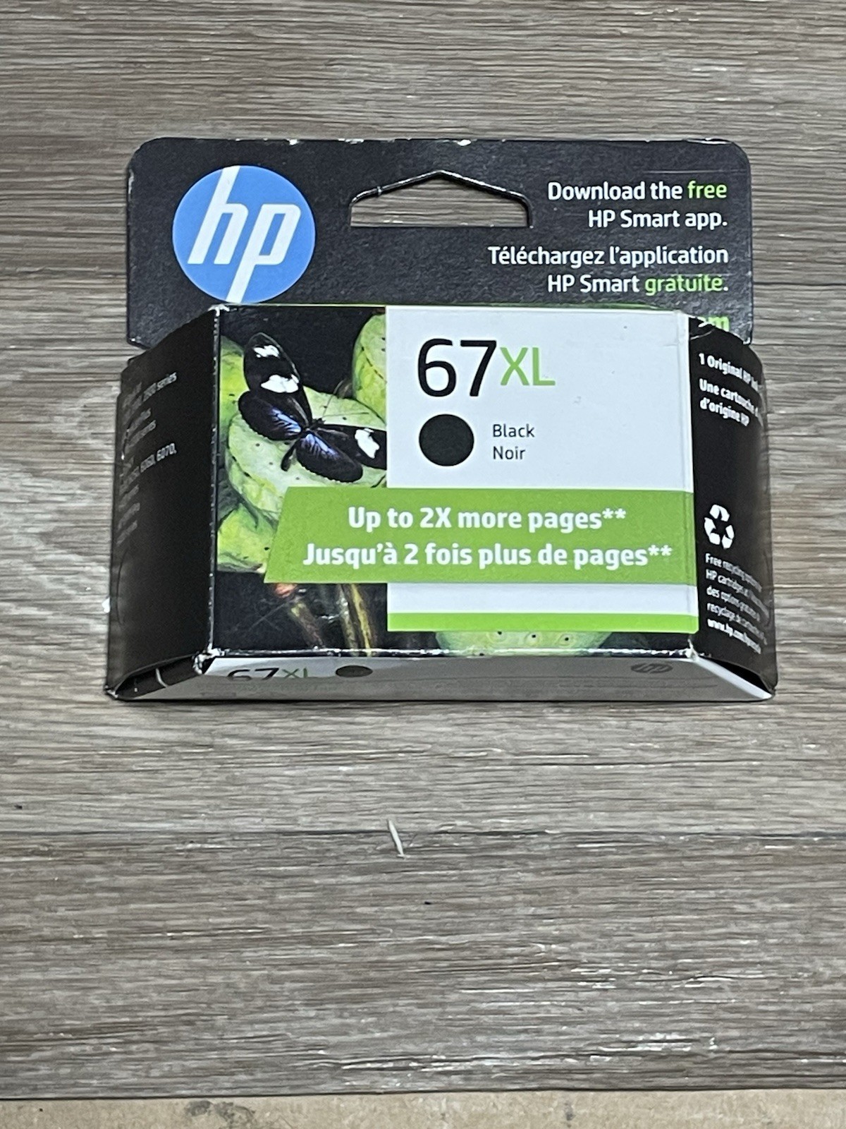 HP 67XL High Yield Black Original Ink Cartridge, New OEM exp 2026