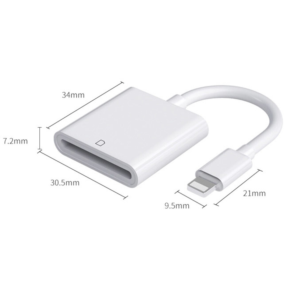 SD Card Adapter Camera Reader for iPad iPhone 6 6S 7 8 Plus 11 12 Pro X Xs Lot
