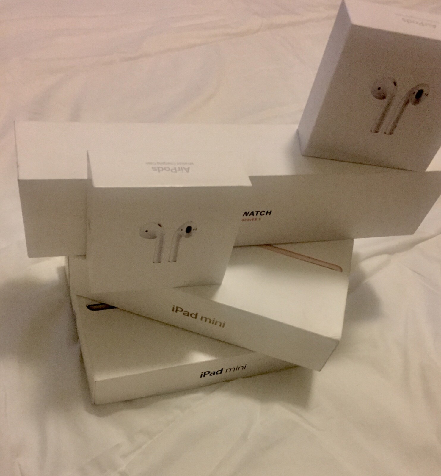 Set 5 Apple empty boxes (5 empty boxes for apple watch ,airpods,, ipad mini)