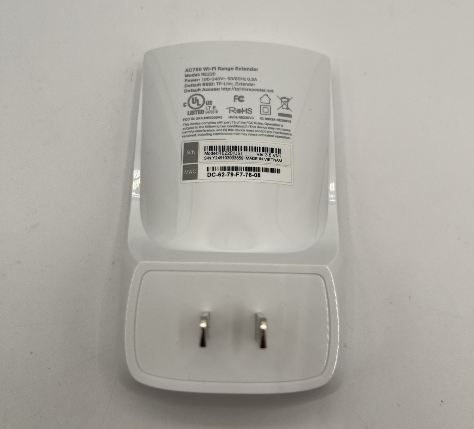 TP-Link RE750C AC750 Dual Band Mesh Wi-Fi Range Extender OPEN BOX