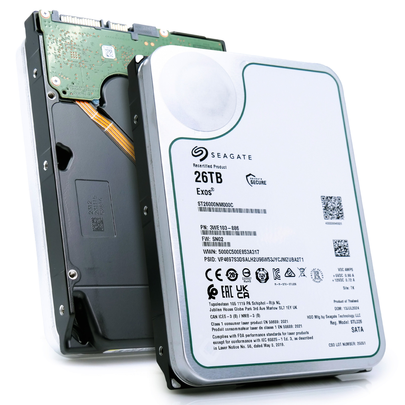 Seagate Exos 26TB 7.2K RPM SATA 6Gb/s 3.5″ Enterprise HDD – ST26000NM000C