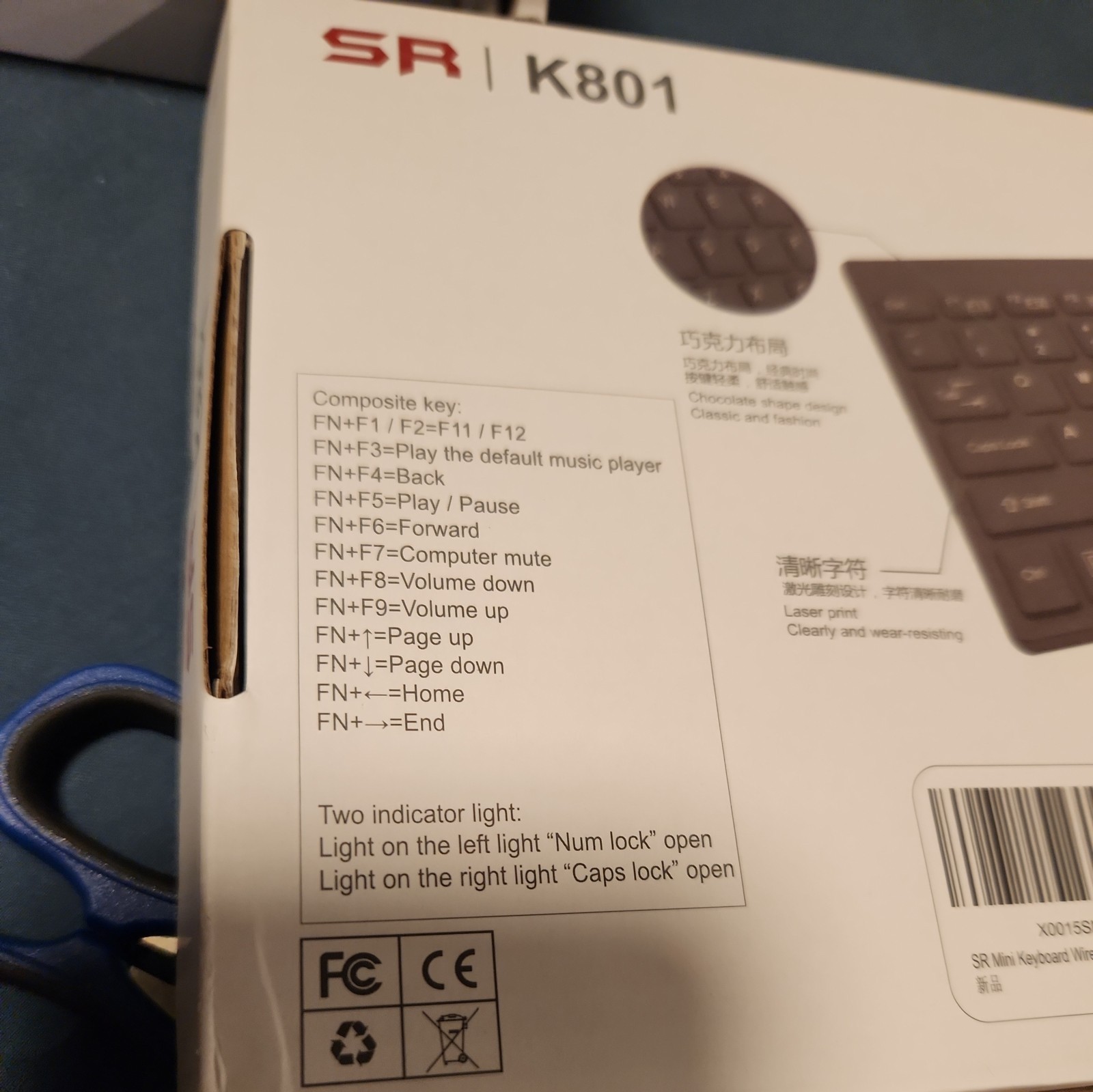 SR Mini Keyboard Wired Thin Light 78 Keys USB Multimedia Small for Pc Computer