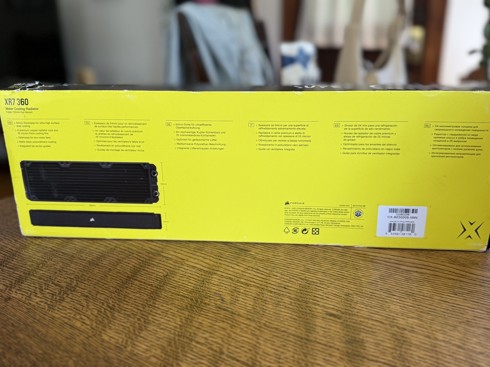 Corsair Hydro X Series XR7 360mm Water Cooling Radiator – Black