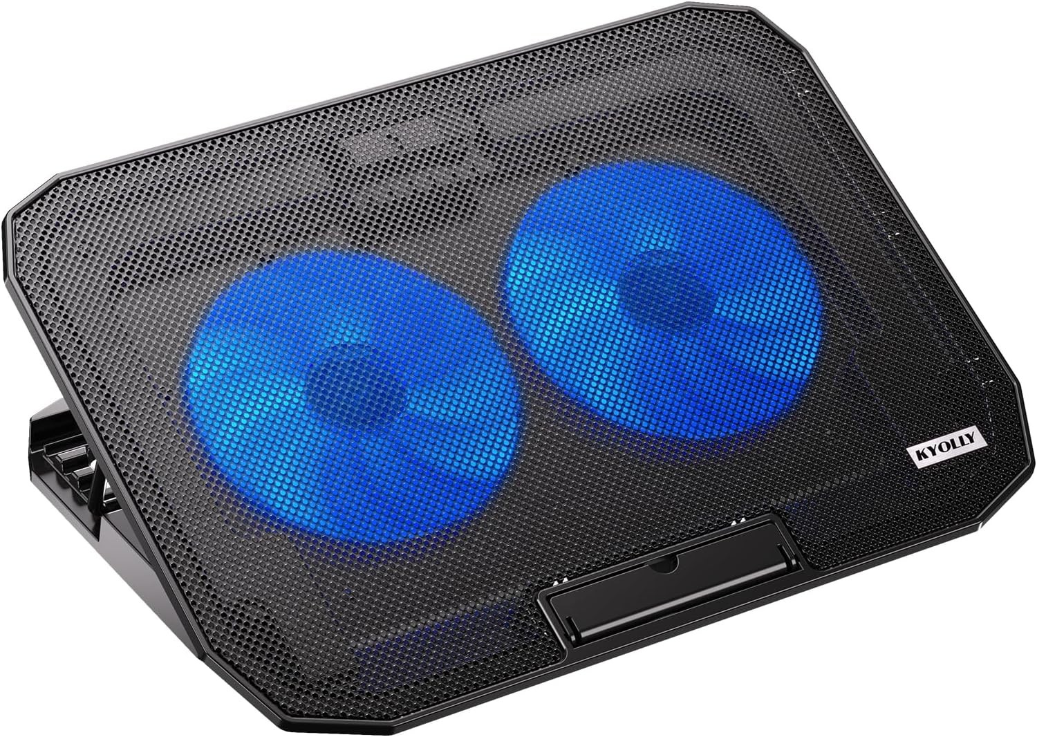 Laptop Cooling Pad 2 Quiet Fans USB Cooler Stand Adjustable for 10-15.6 Inch