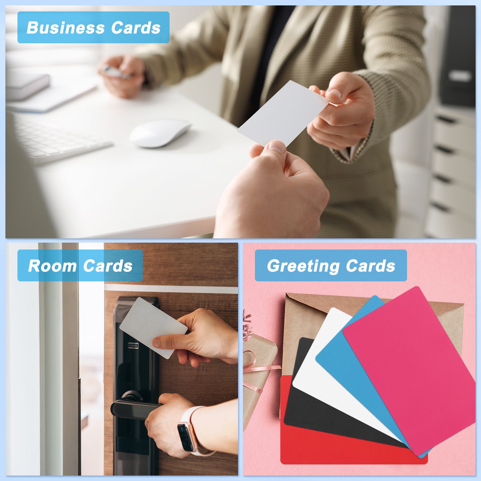 30 Pcs Blank PVC Cards Inkjet Plastic ID Card CR80 30 MIL Frosted Purple