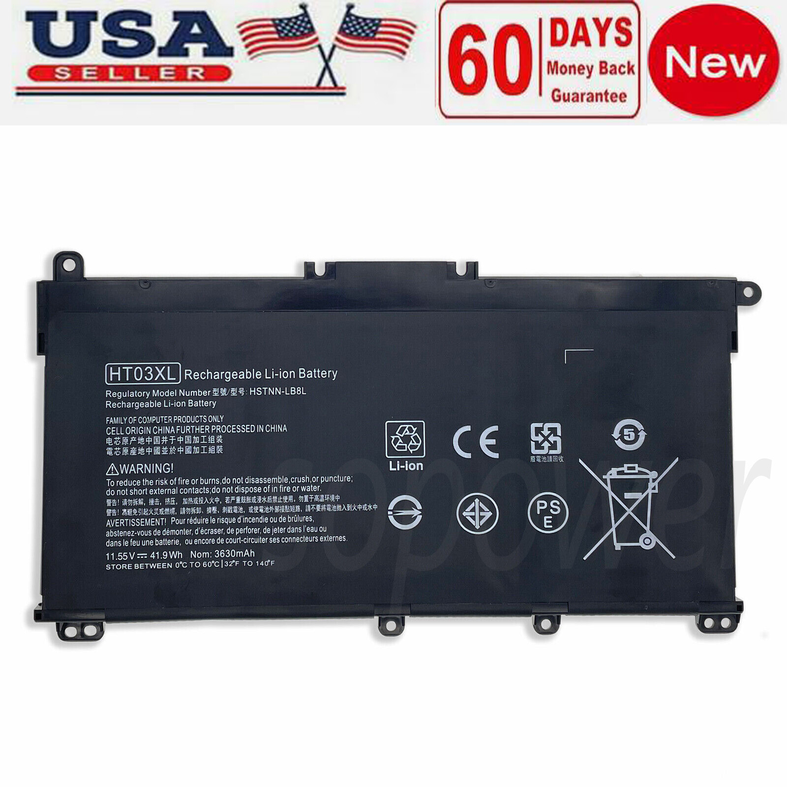 Battery for HP Pavilion 15-cs0xxx 15-DW0000 15-DA0XXX 15-cs3086 HT03041 HT03XL