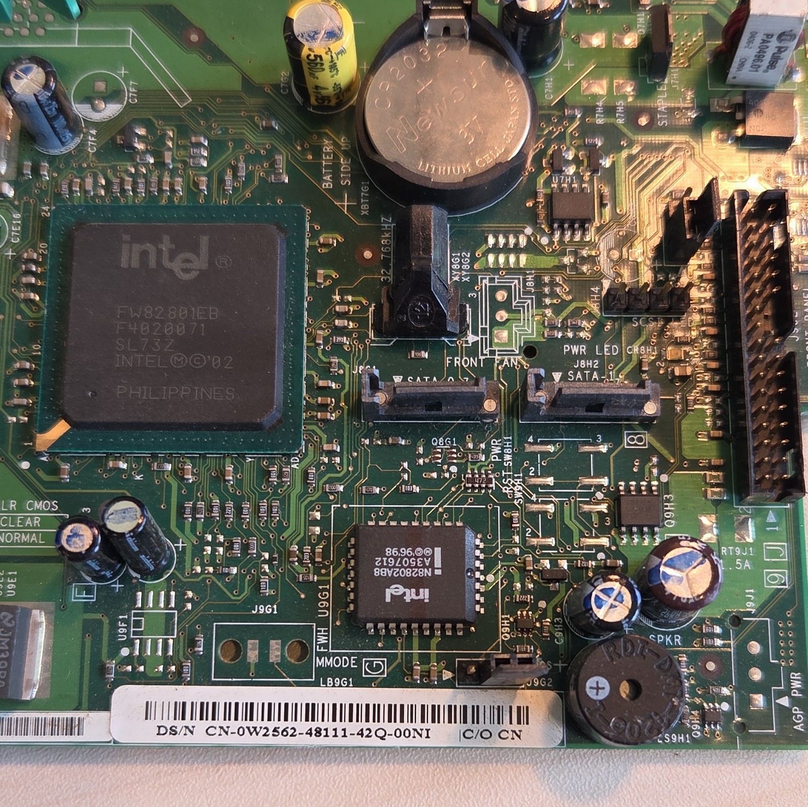 Dell Socket 478 Pentium 4 Motherboard W2562 AGP DDR w/256MB RAM Untested