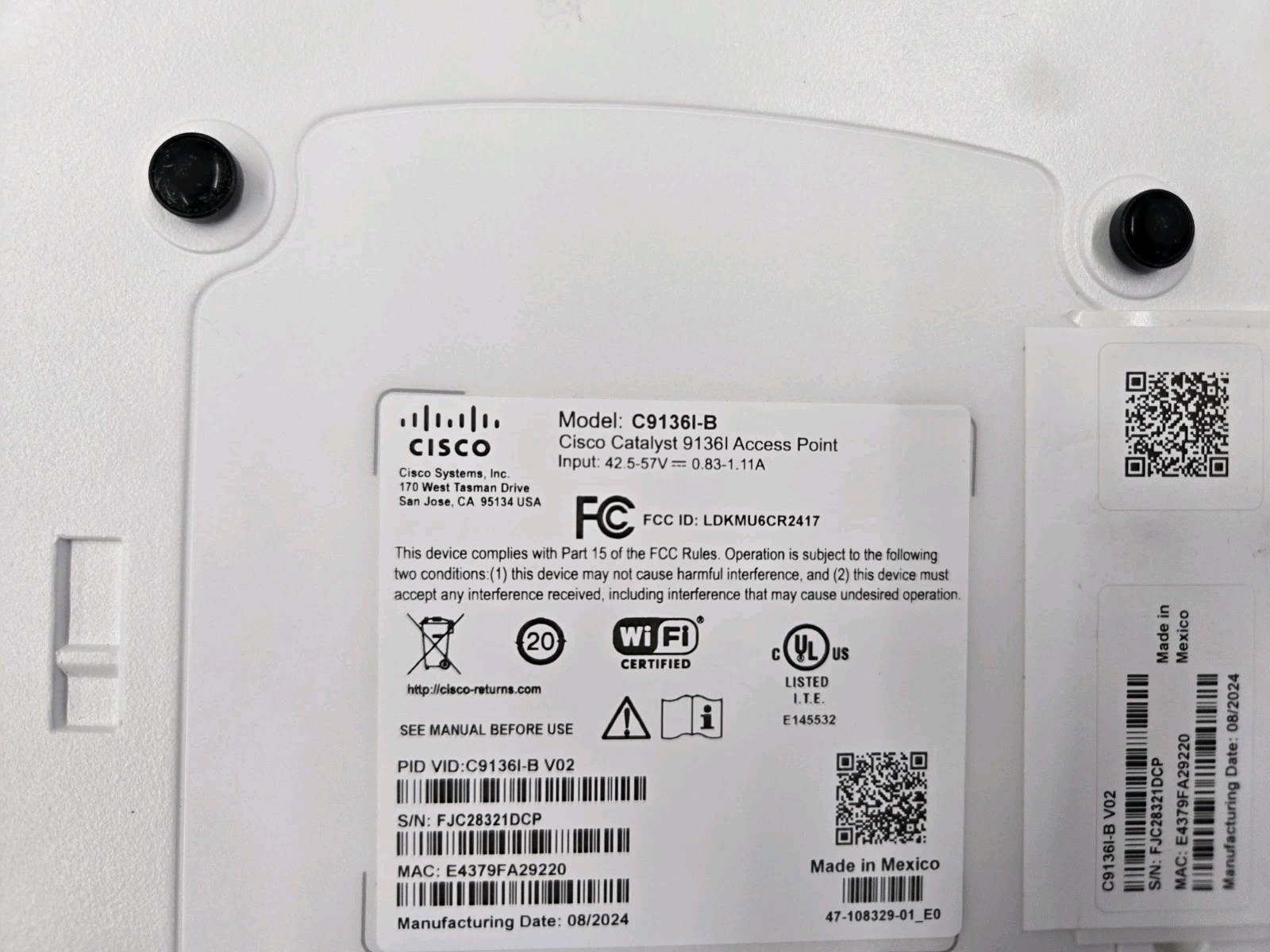 Cisco Catalyst C9136I-B Wireless Access Point