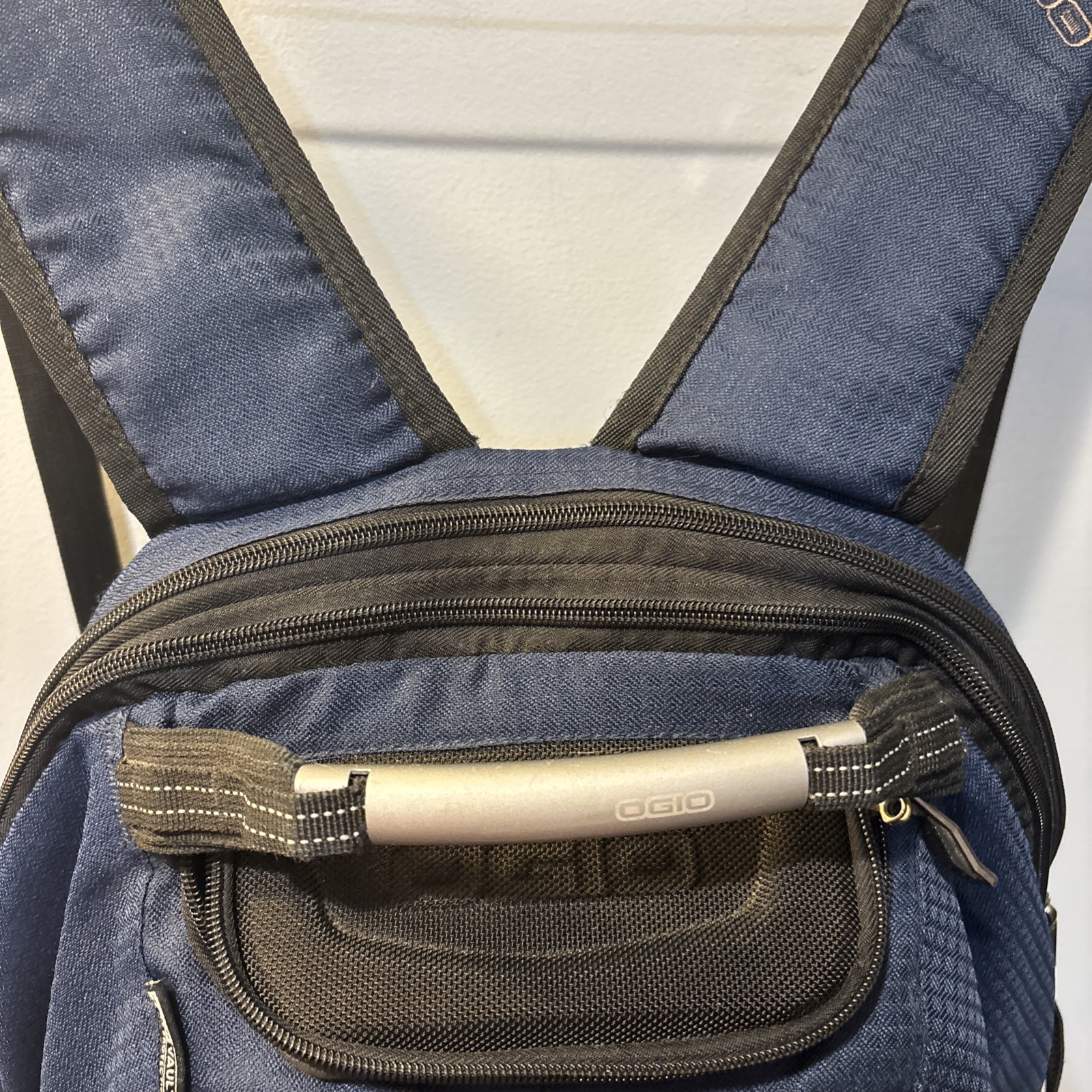 OGIO Navy Prospect Backpack Padded Laptop Sleeve Tech Vault Travel Pockets