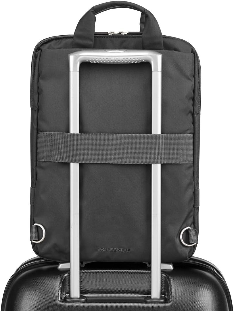 Moleskine Powerseal 15″ Vertical Device Bag Backpack For Laptops Tablets, Black