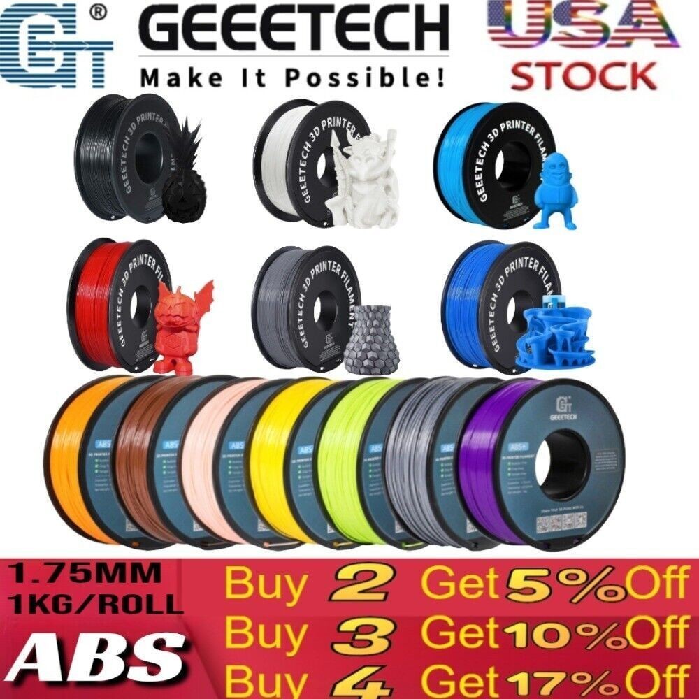 【BUY 3 GET 2 FREE(ADD 5!!!)】GEEETECH 1KG 3D Printer Filament PLA /ABS+/PETG/TPU