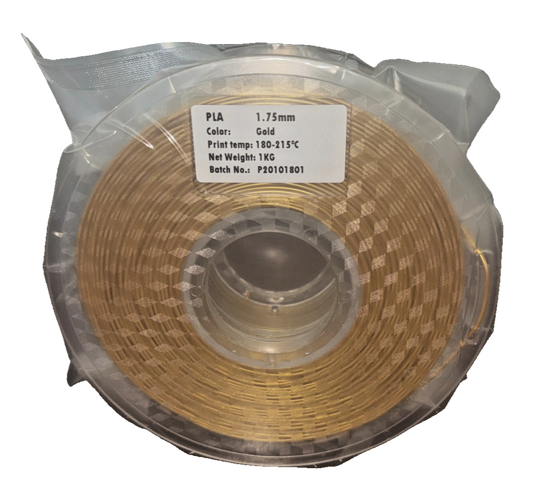 1.75mm Gold PLA Filament (1.0 kg) for 3D Printing (+-0.02 mm)